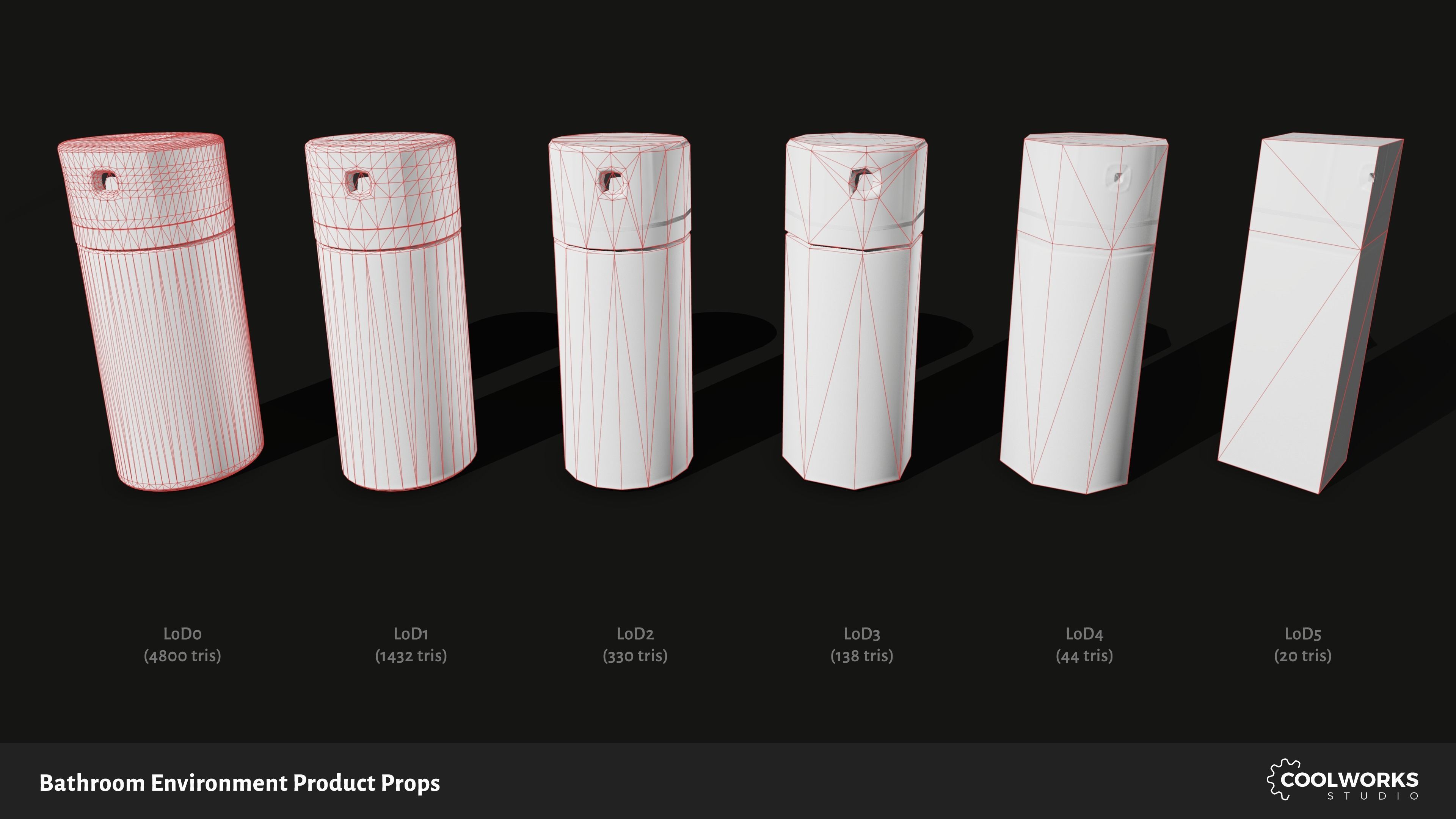 Bathroom Environment Product Props Low-poly 3D model_60