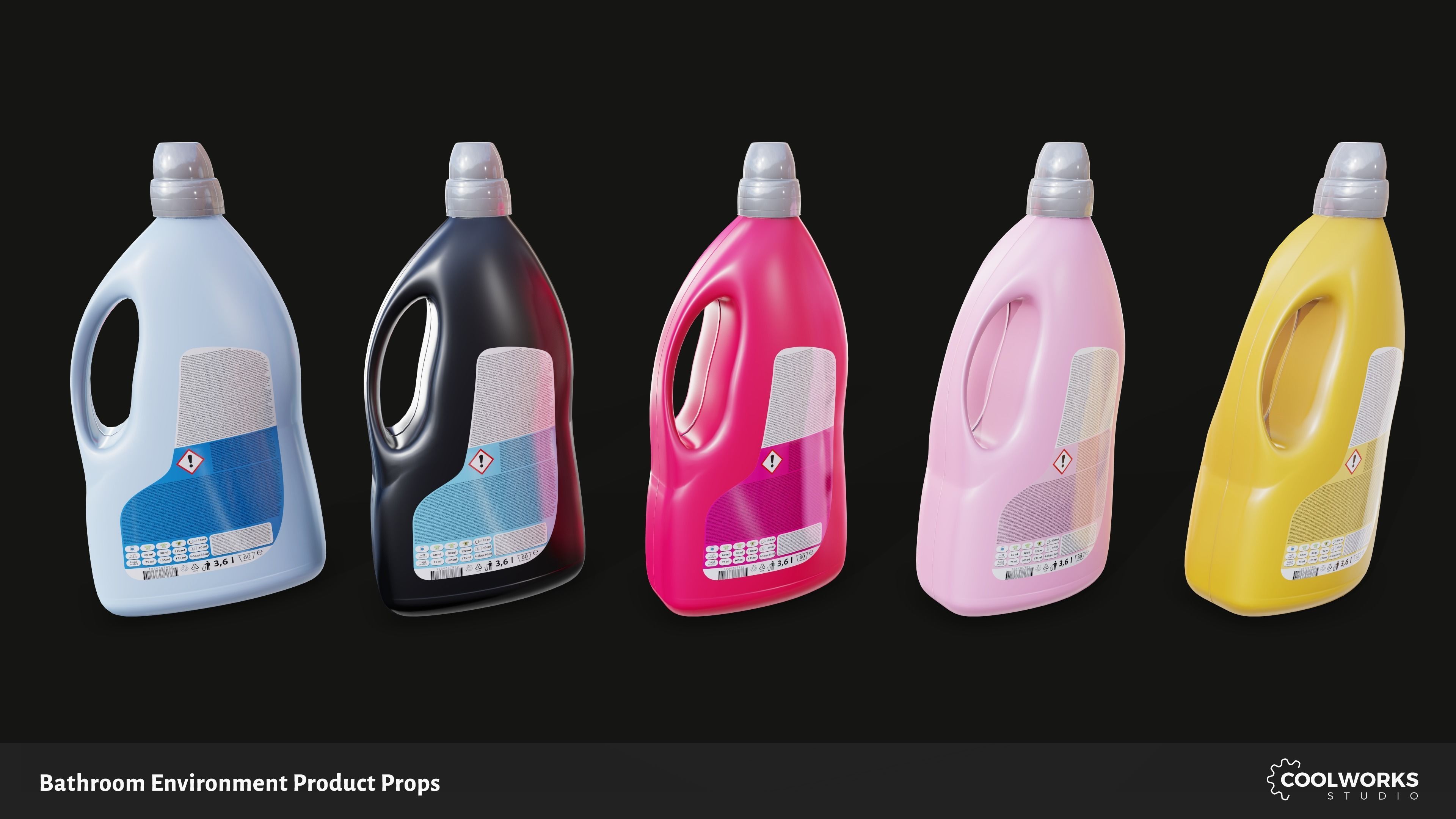 Bathroom Environment Product Props Low-poly 3D model_2