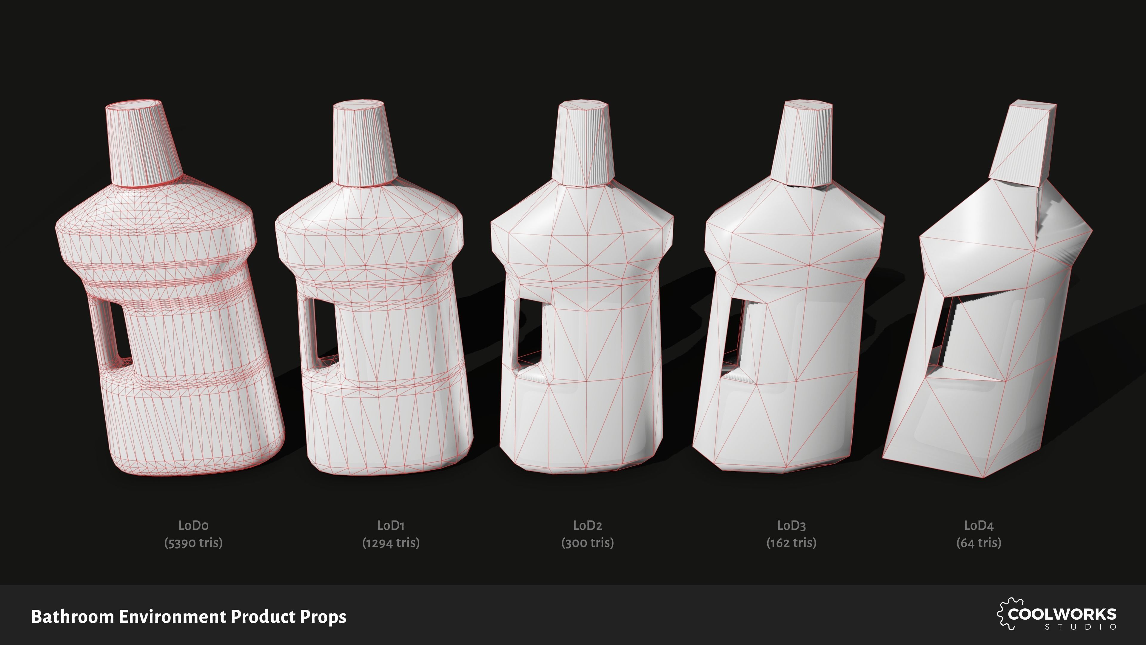 Bathroom Environment Product Props Low-poly 3D model_102