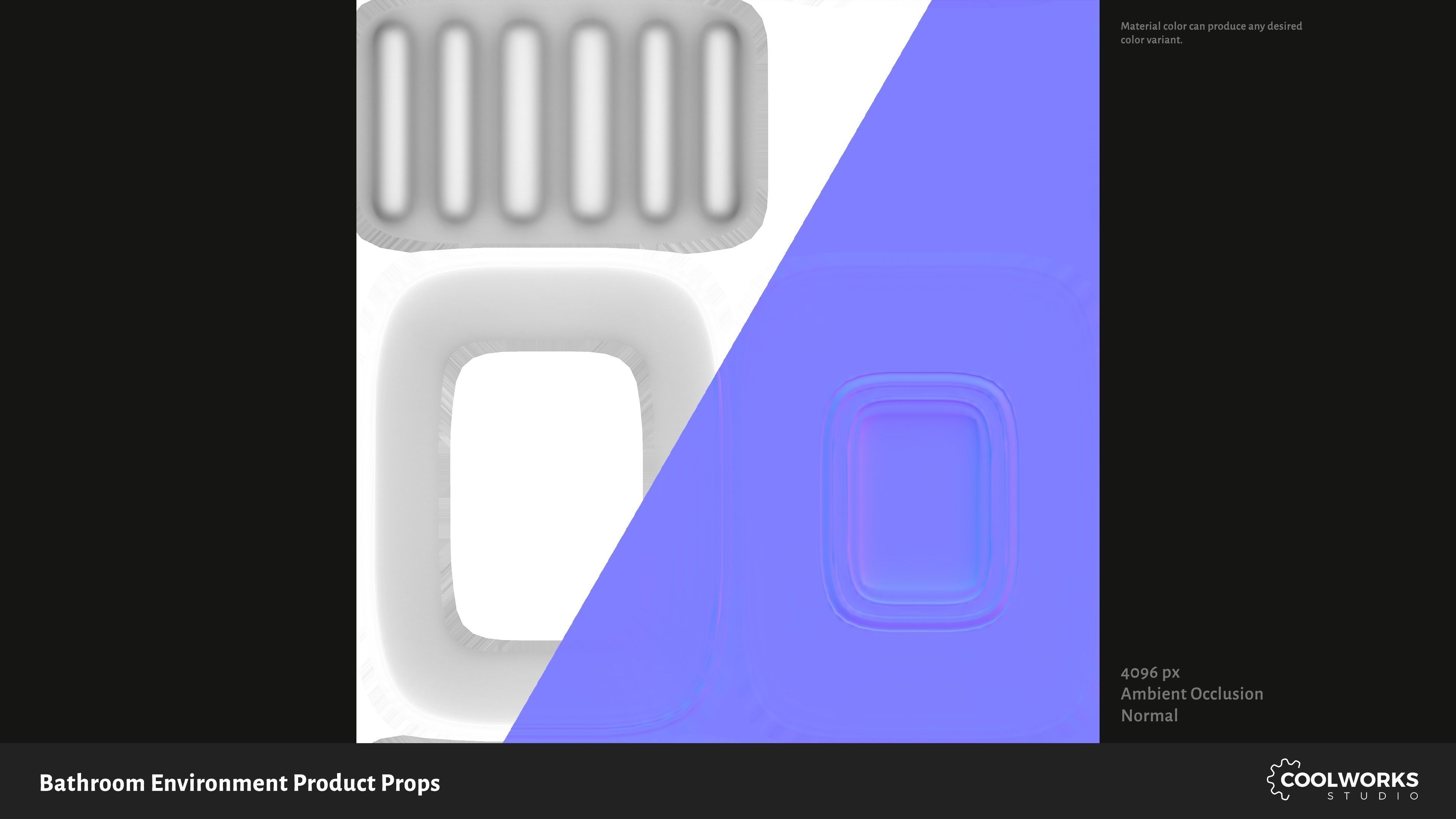 Bathroom Environment Product Props Low-poly 3D model_36