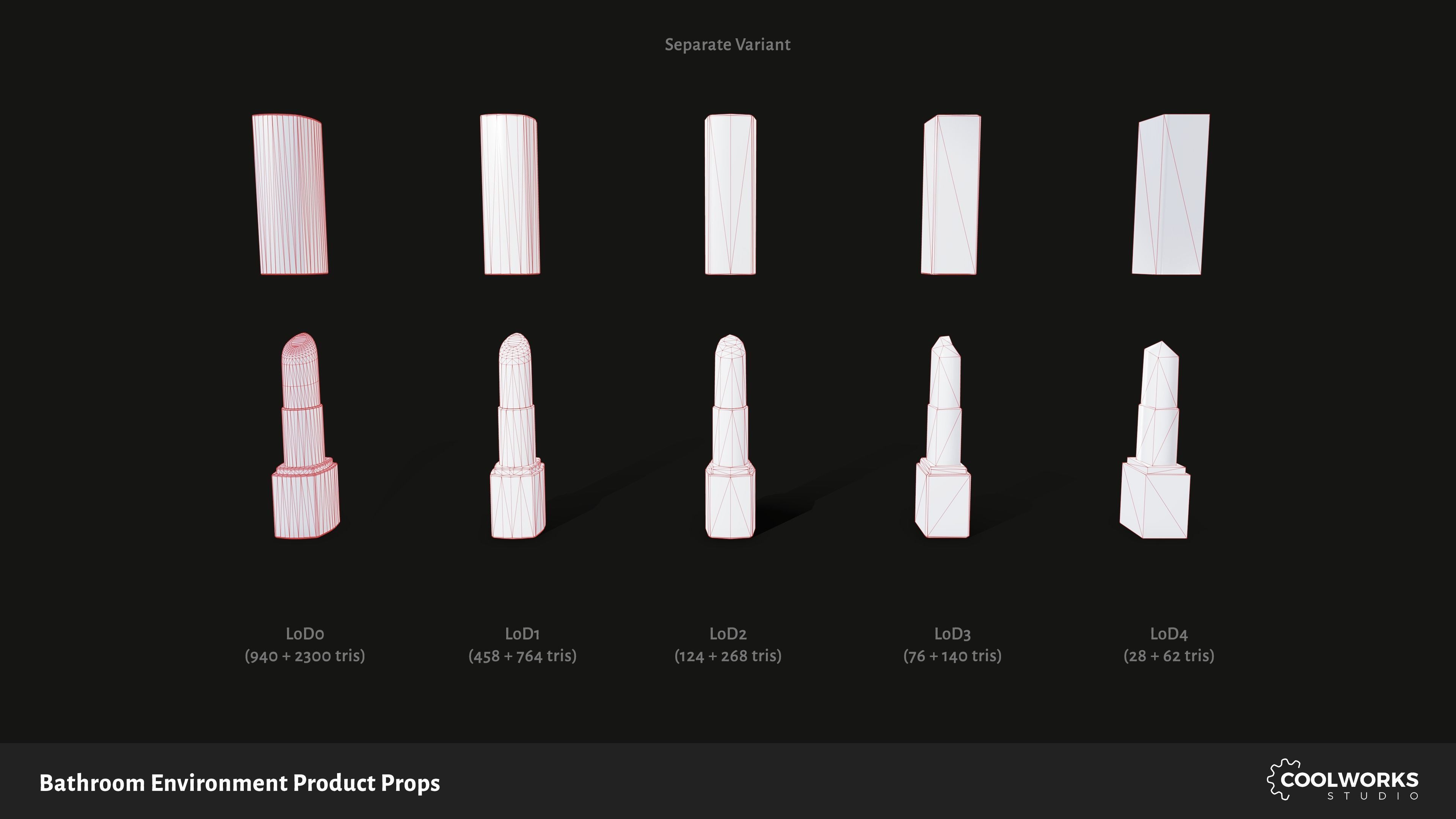 Bathroom Environment Product Props Low-poly 3D model_93