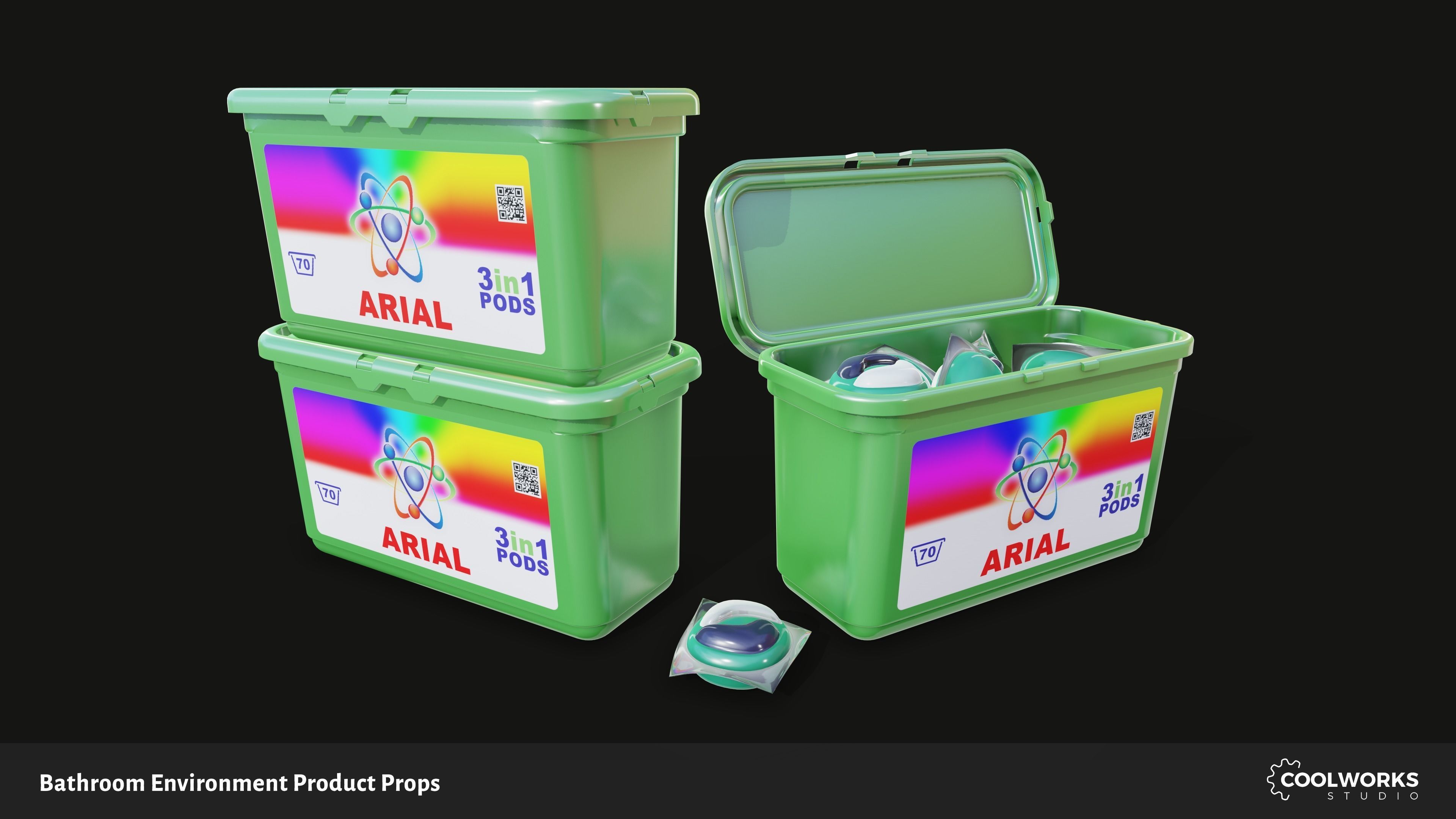 Bathroom Environment Product Props Low-poly 3D model_18