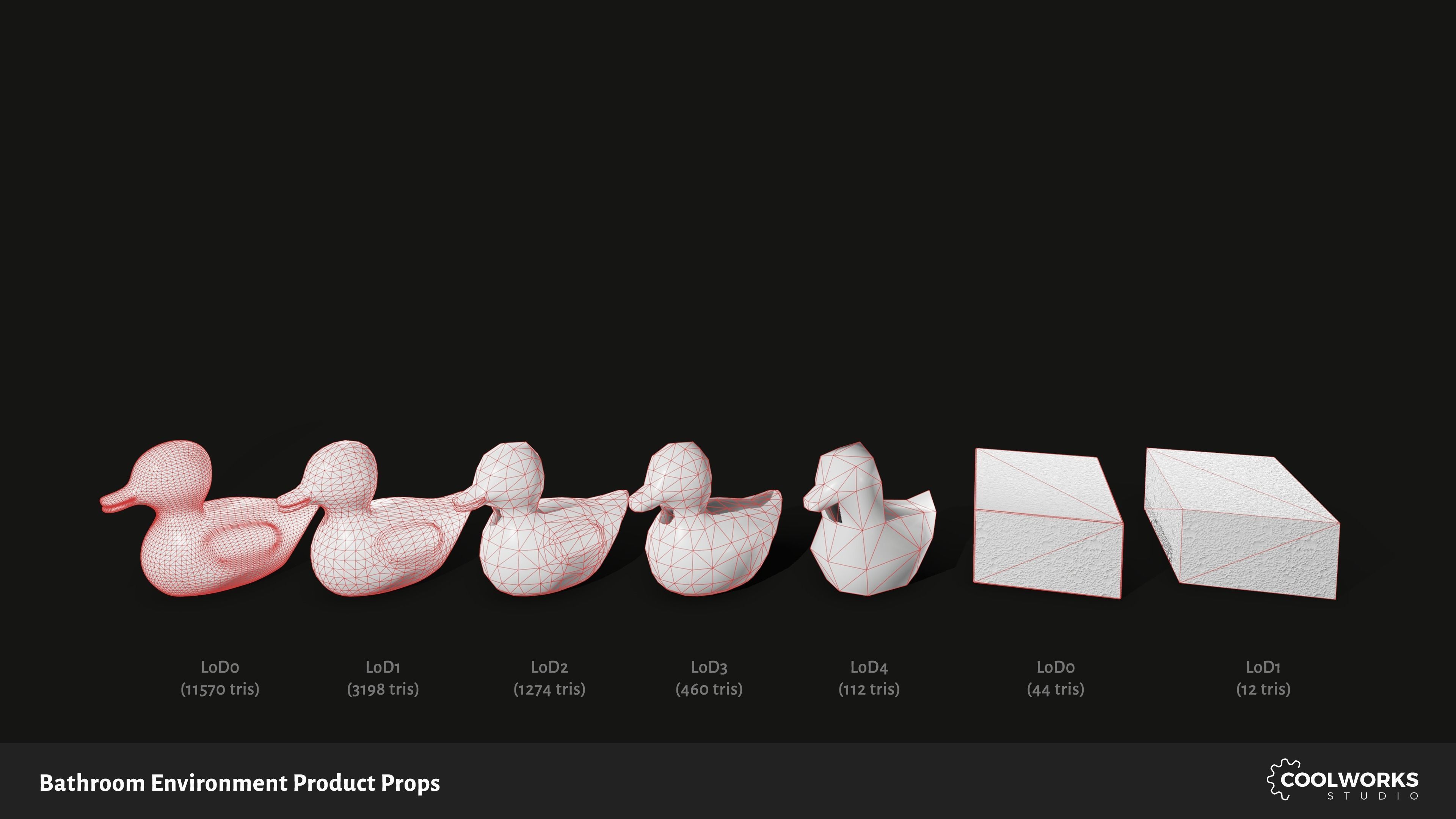 Bathroom Environment Product Props Low-poly 3D model_41