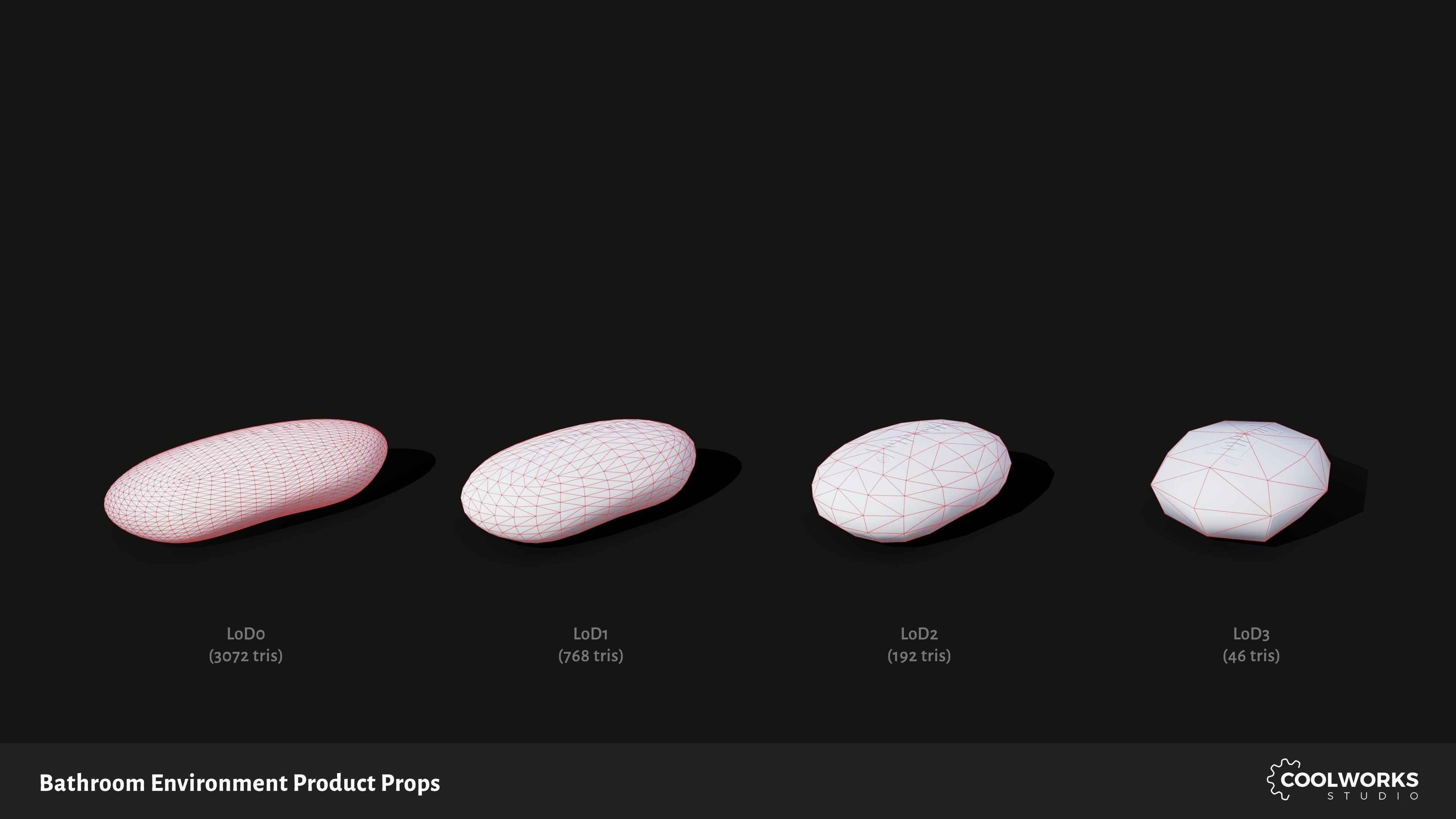 Bathroom Environment Product Props Low-poly 3D model_29