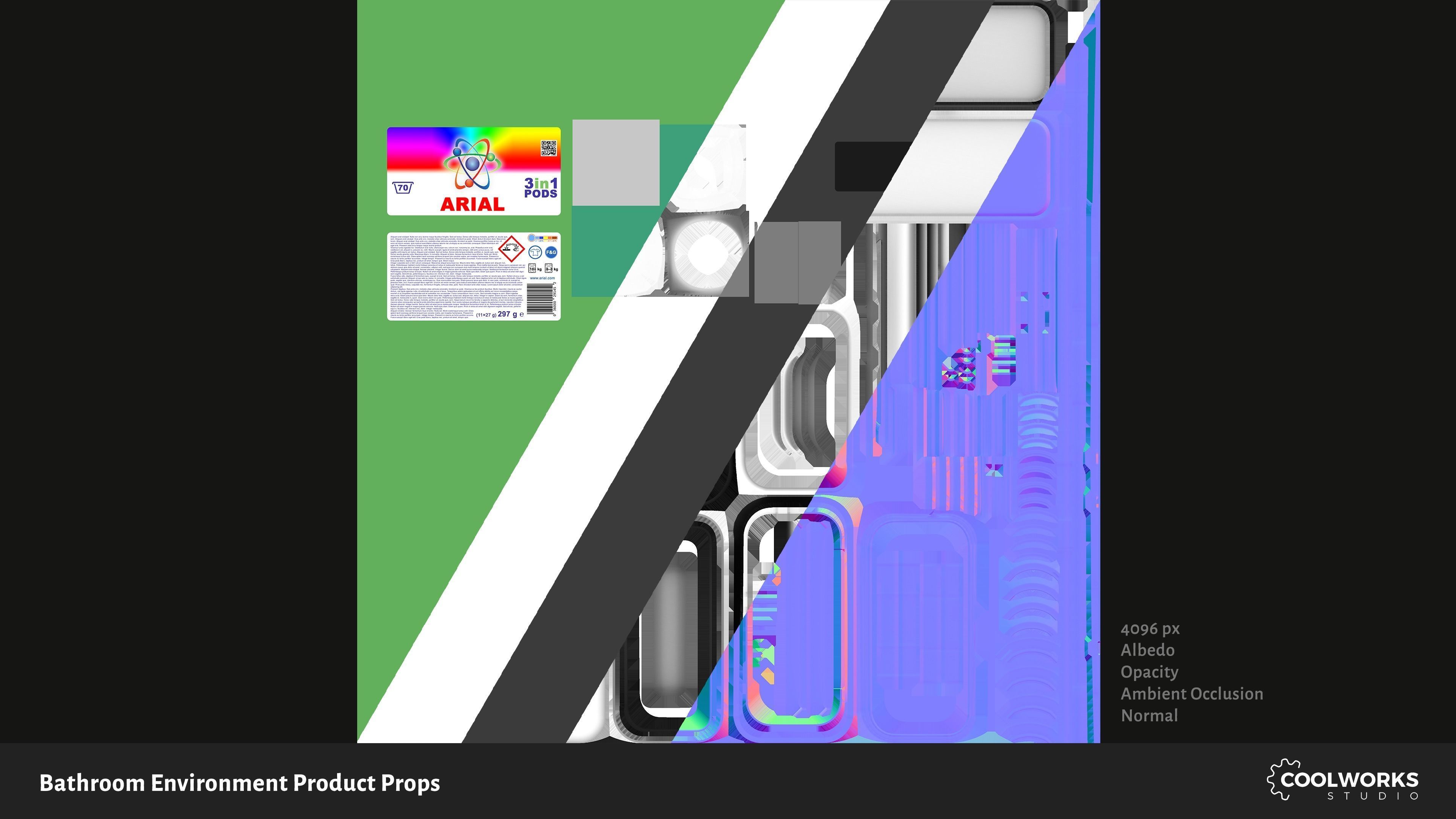 Bathroom Environment Product Props Low-poly 3D model_24