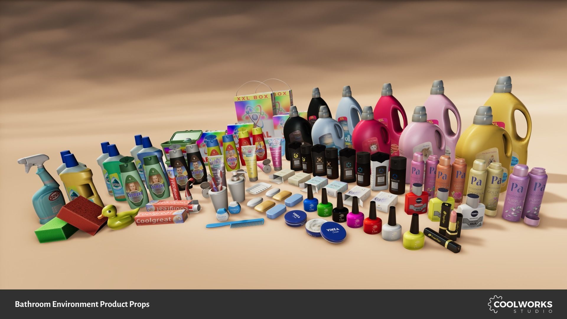 Bathroom Environment Product Props Low-poly 3D model_104