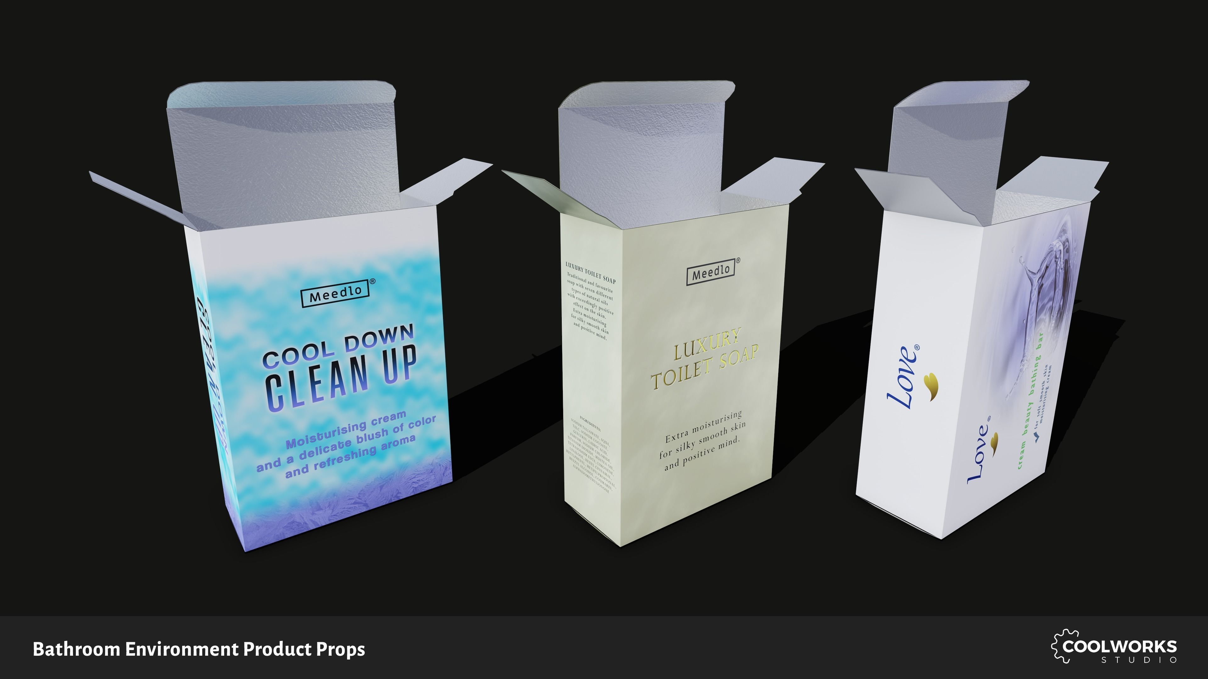 Bathroom Environment Product Props Low-poly 3D model_28