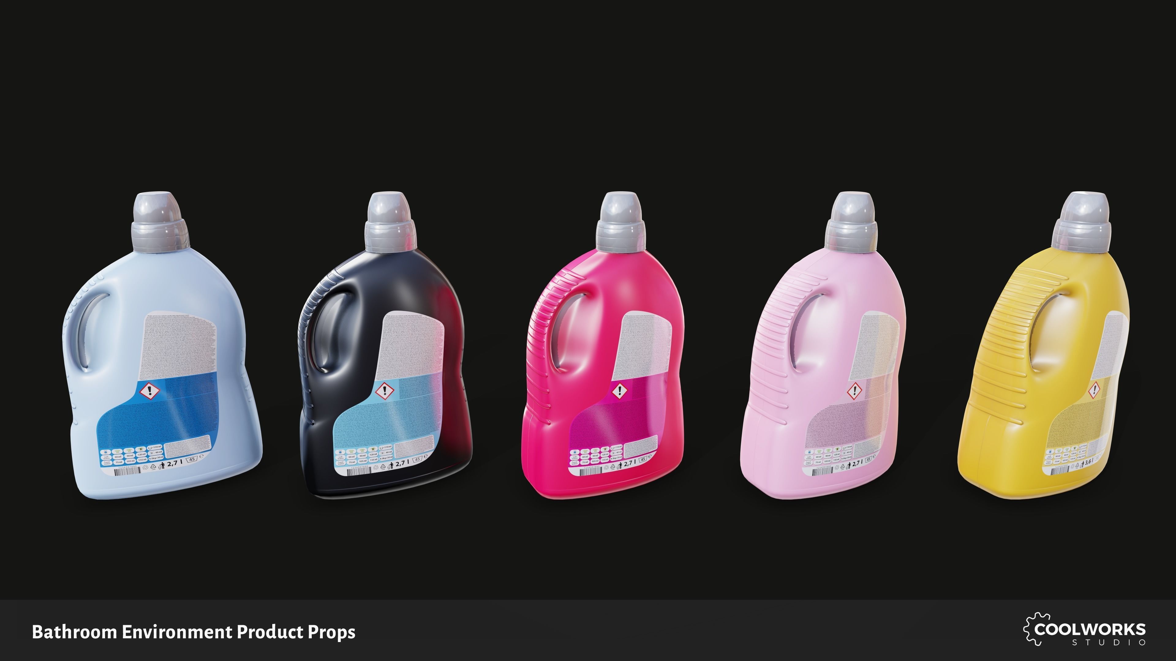 Bathroom Environment Product Props Low-poly 3D model_6