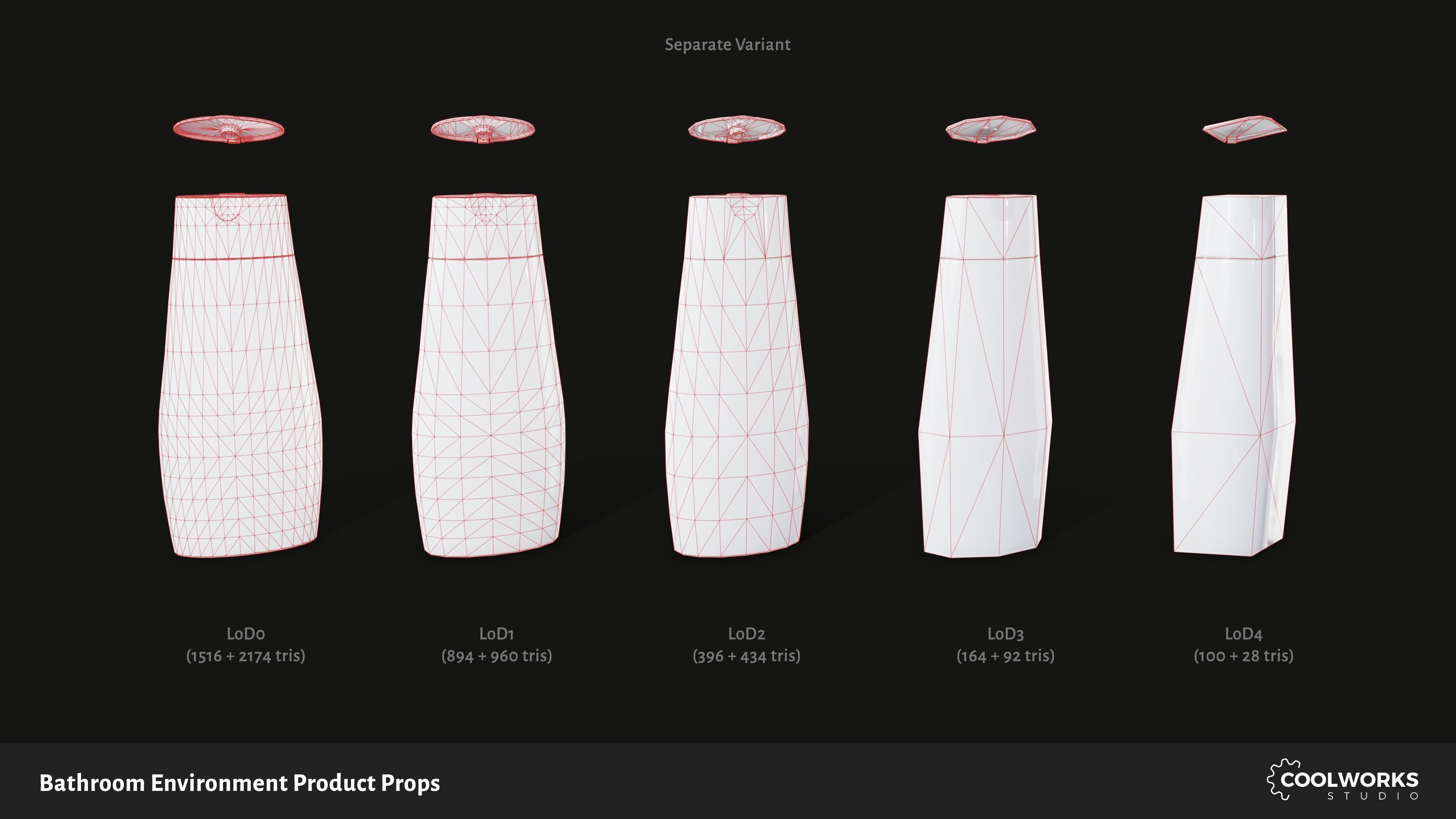 Bathroom Environment Product Props Low-poly 3D model_46