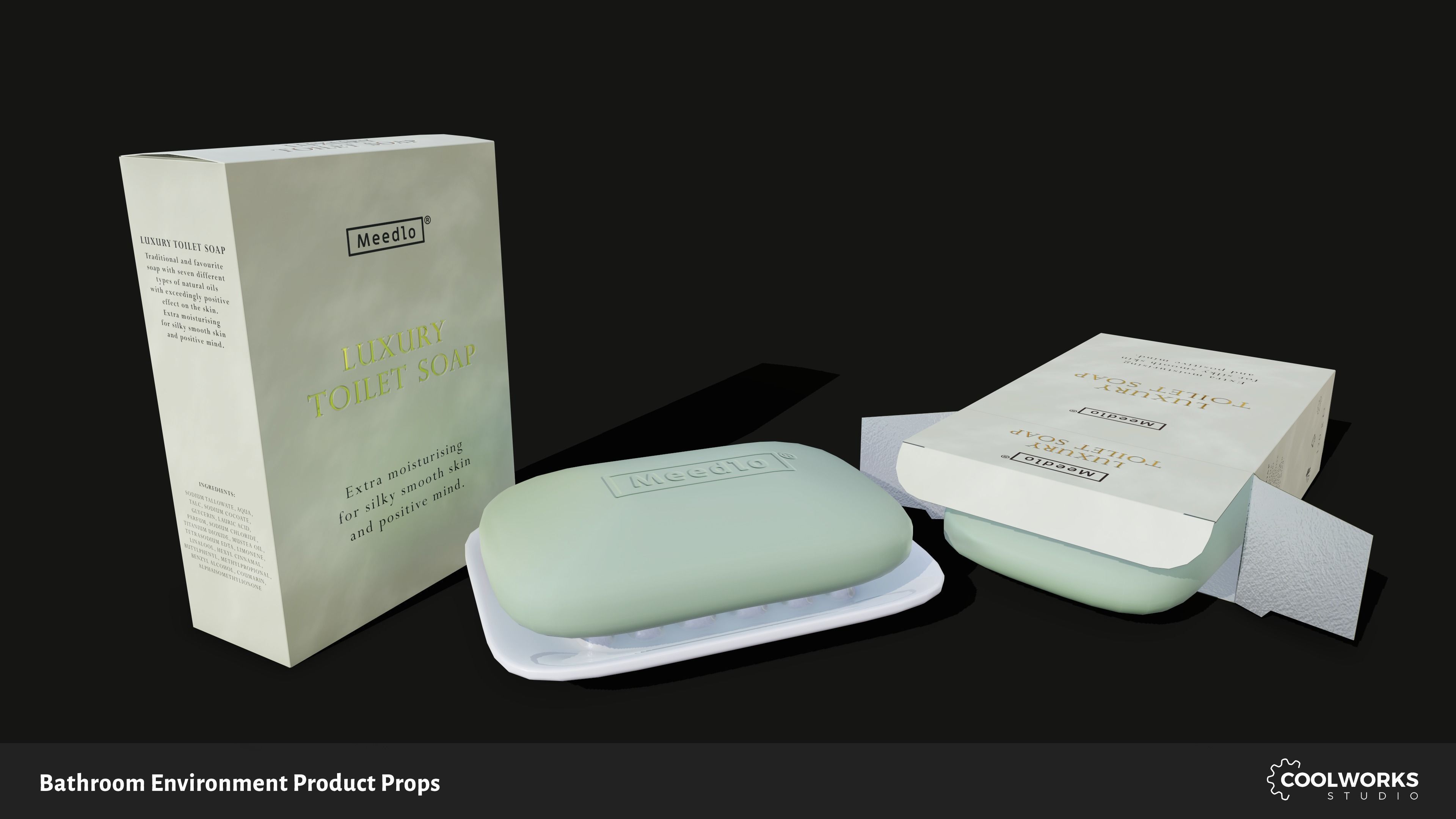 Bathroom Environment Product Props Low-poly 3D model_26