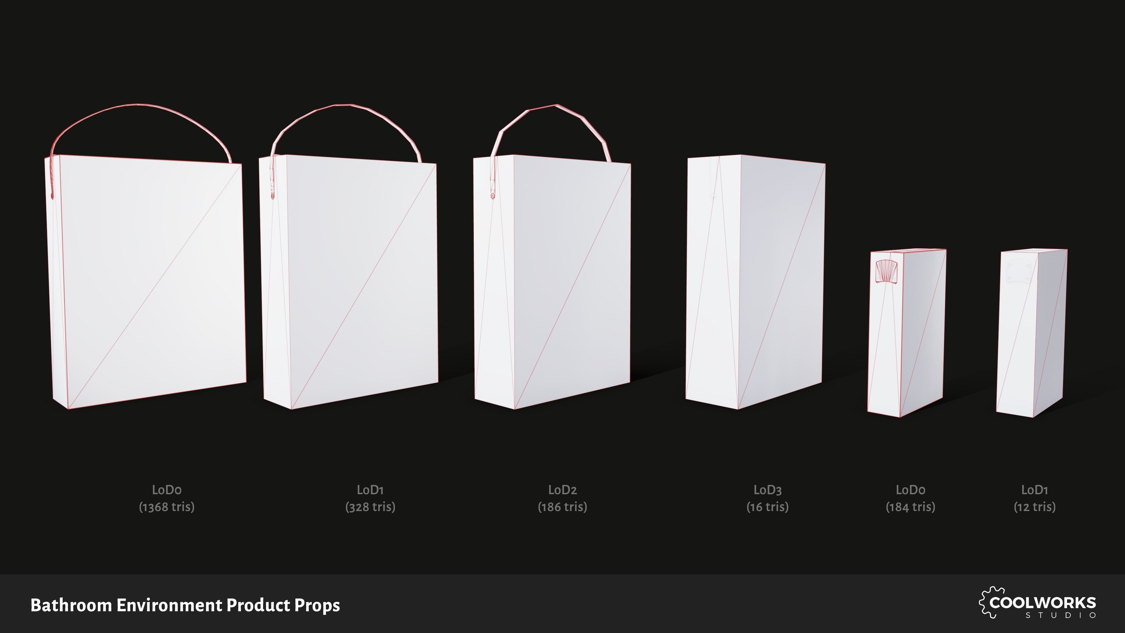 Bathroom Environment Product Props Low-poly 3D model_13