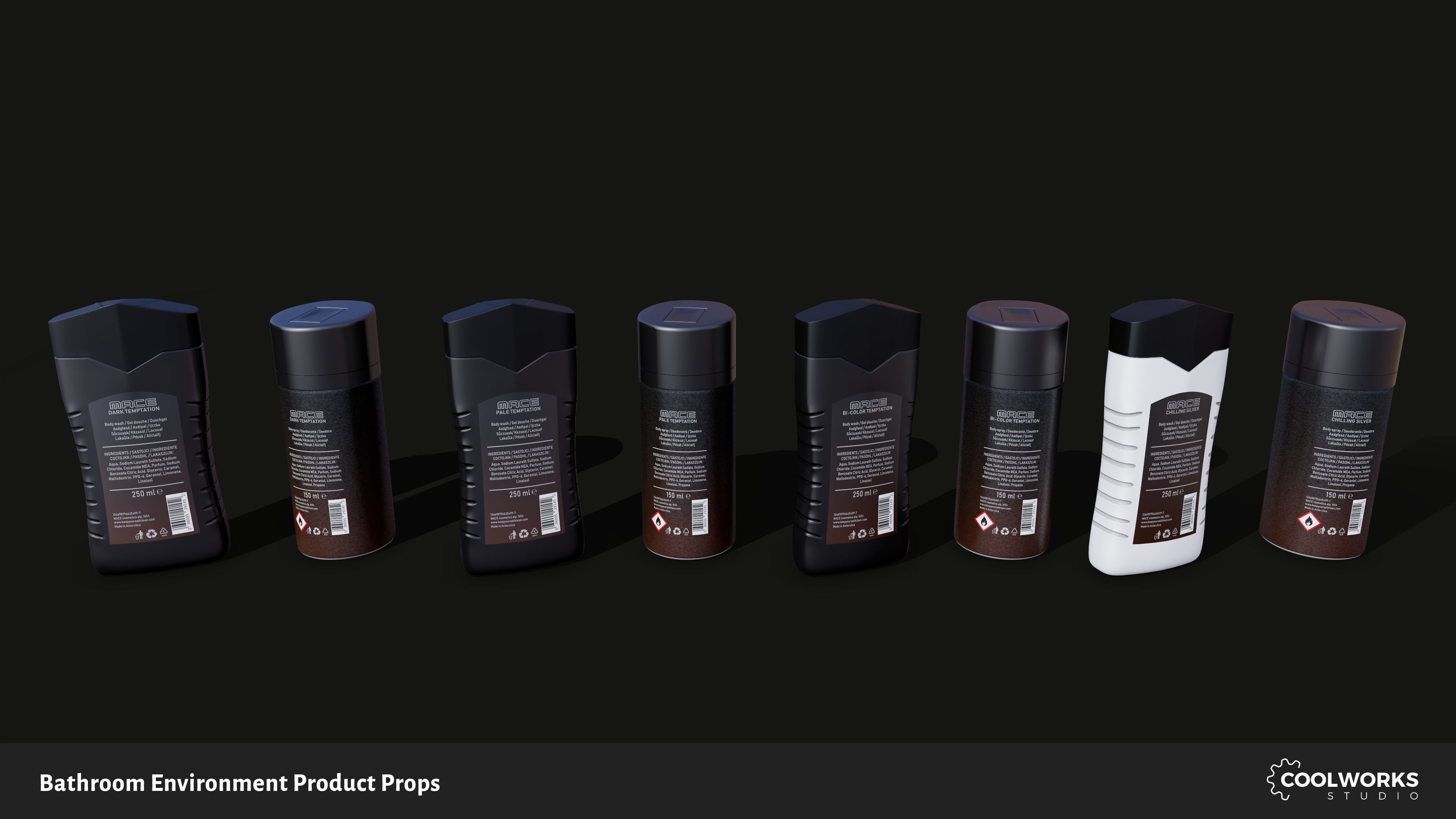 Bathroom Environment Product Props Low-poly 3D model_55