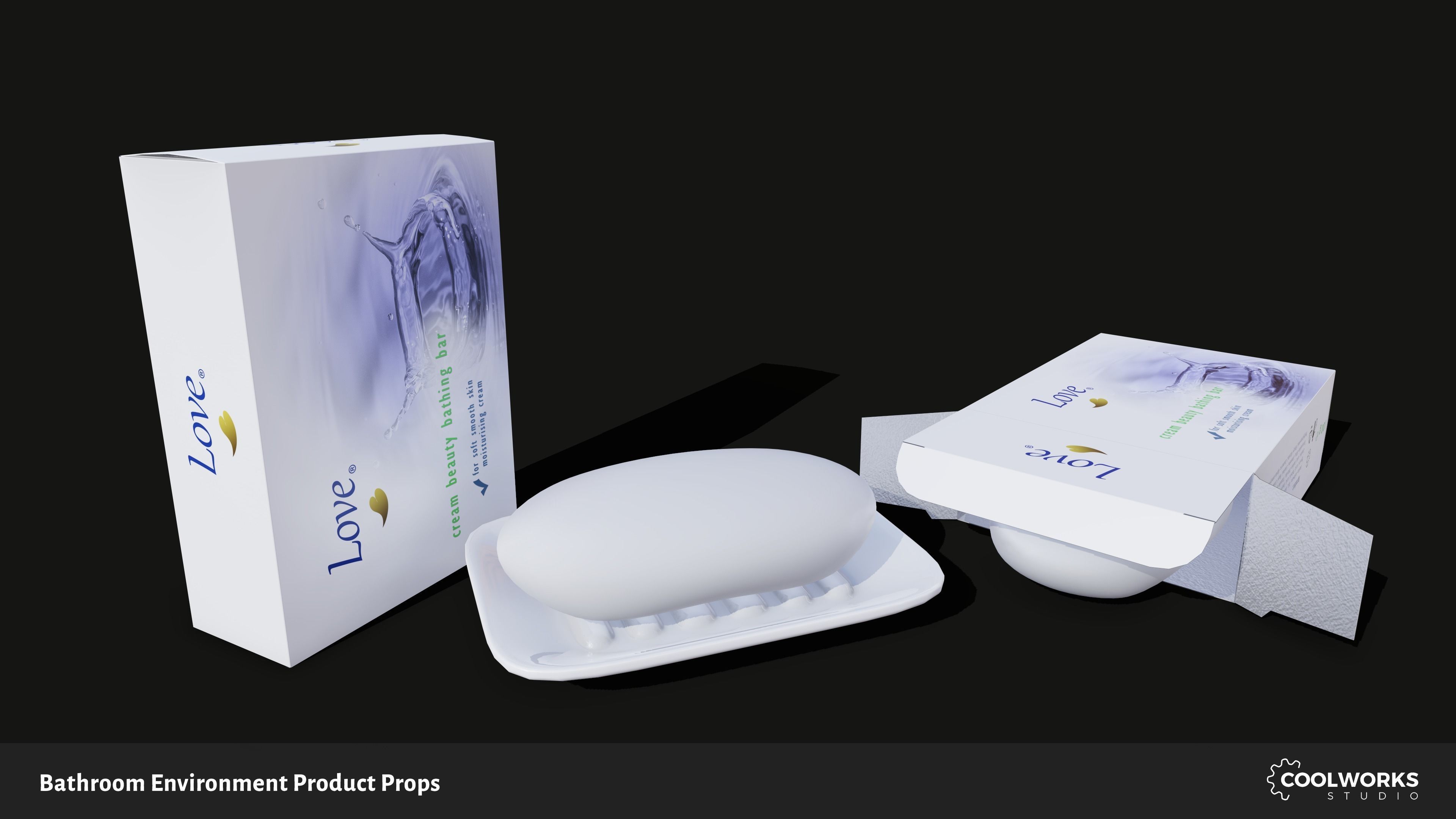 Bathroom Environment Product Props Low-poly 3D model_27