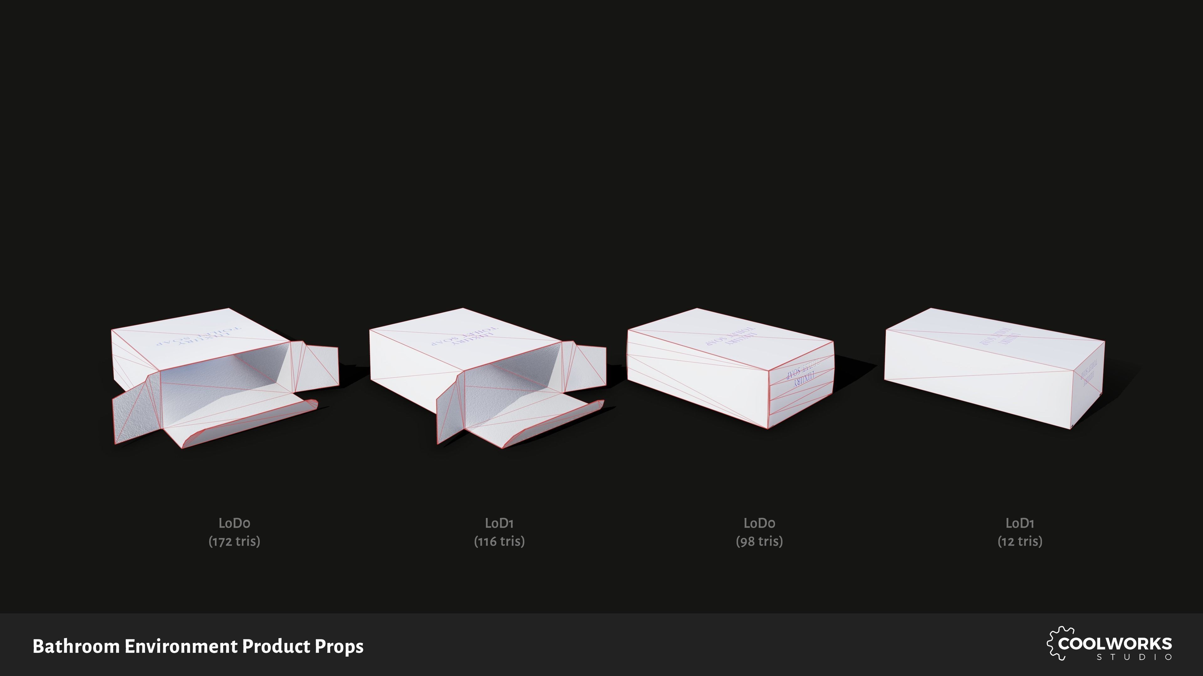 Bathroom Environment Product Props Low-poly 3D model_33