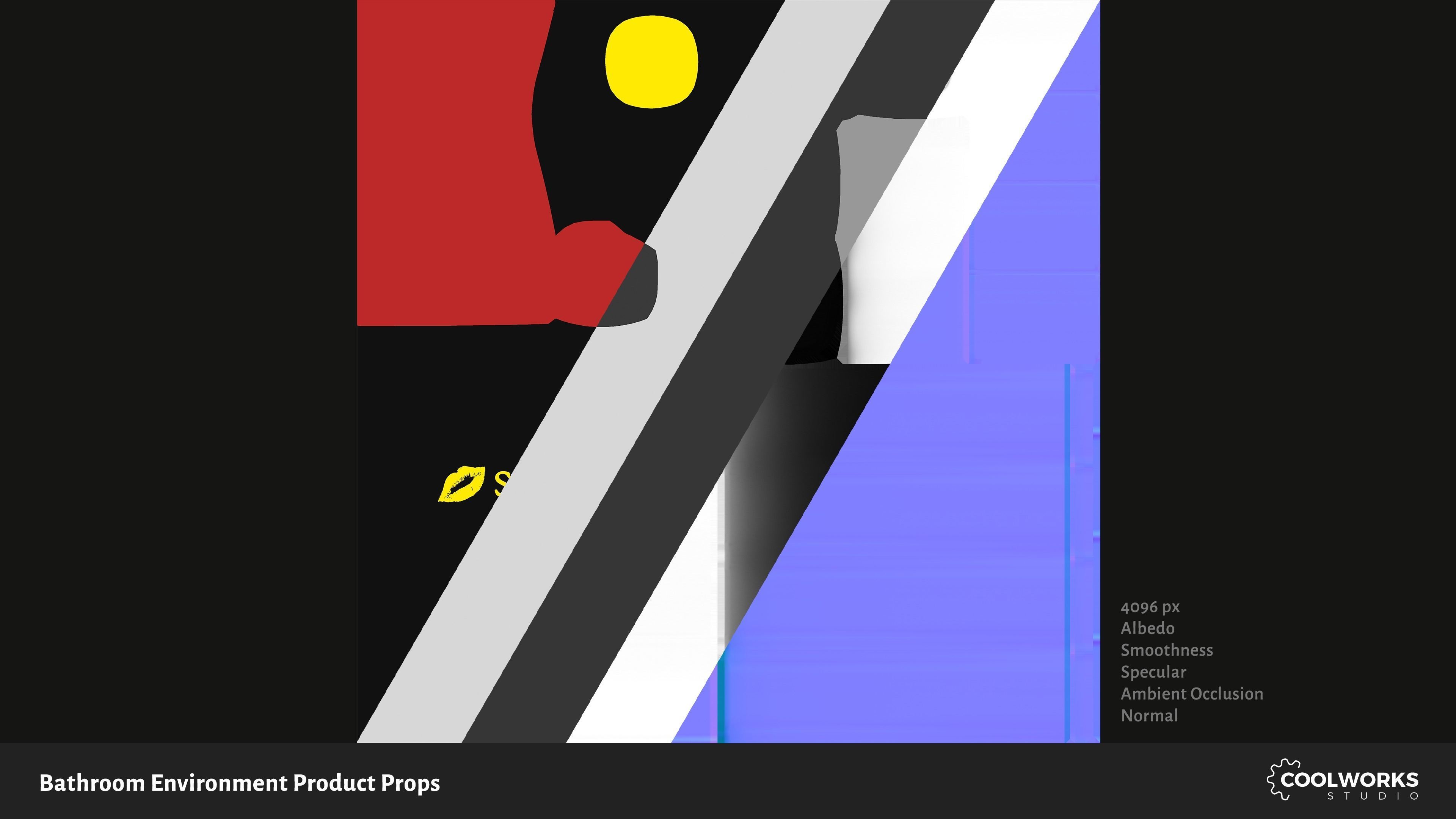 Bathroom Environment Product Props Low-poly 3D model_95