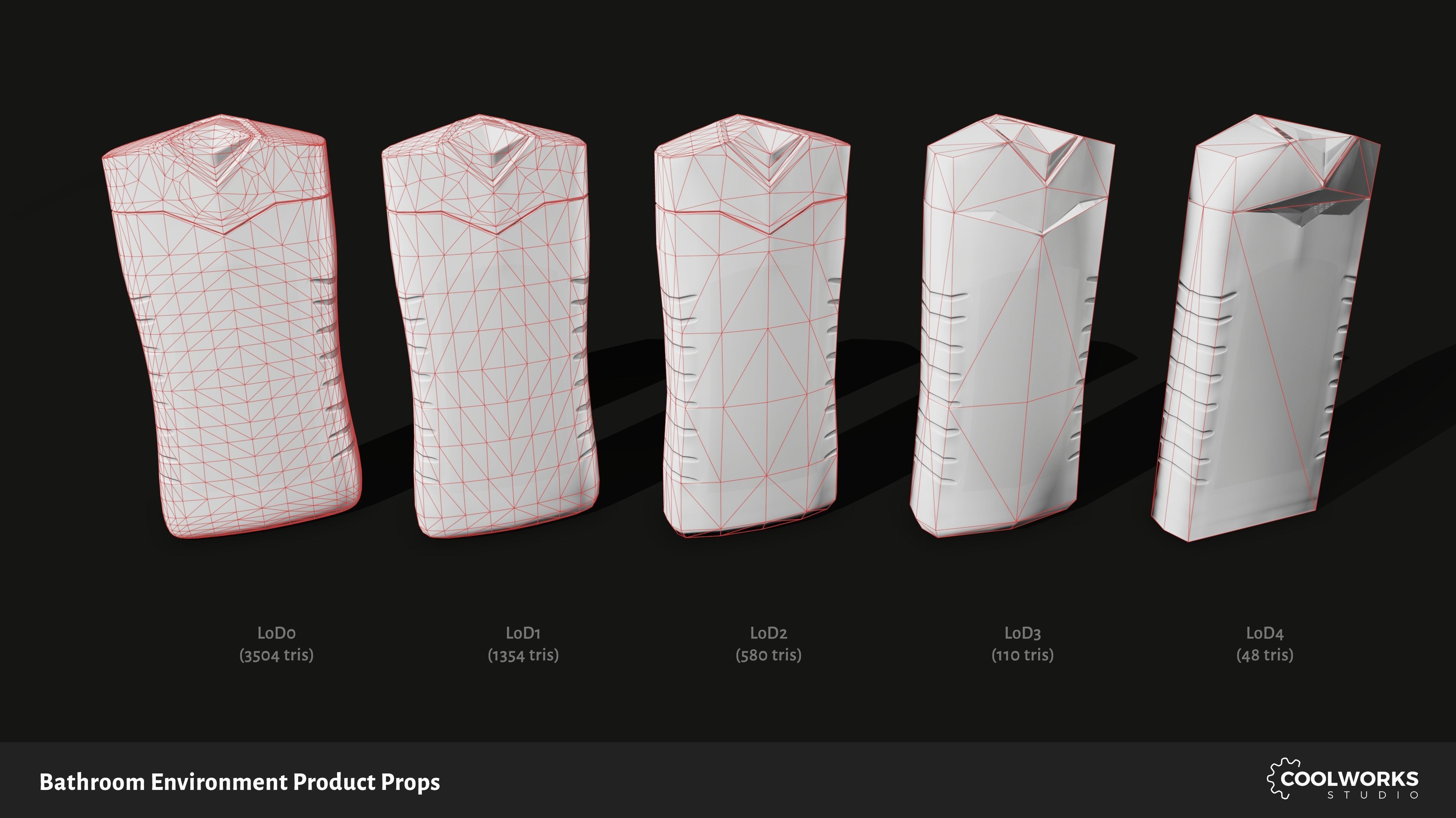 Bathroom Environment Product Props Low-poly 3D model_56