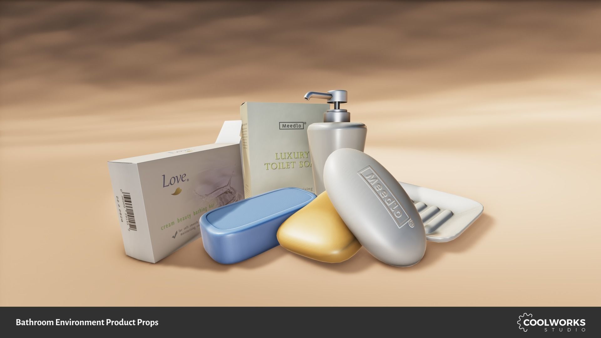 Bathroom Environment Product Props Low-poly 3D model_107