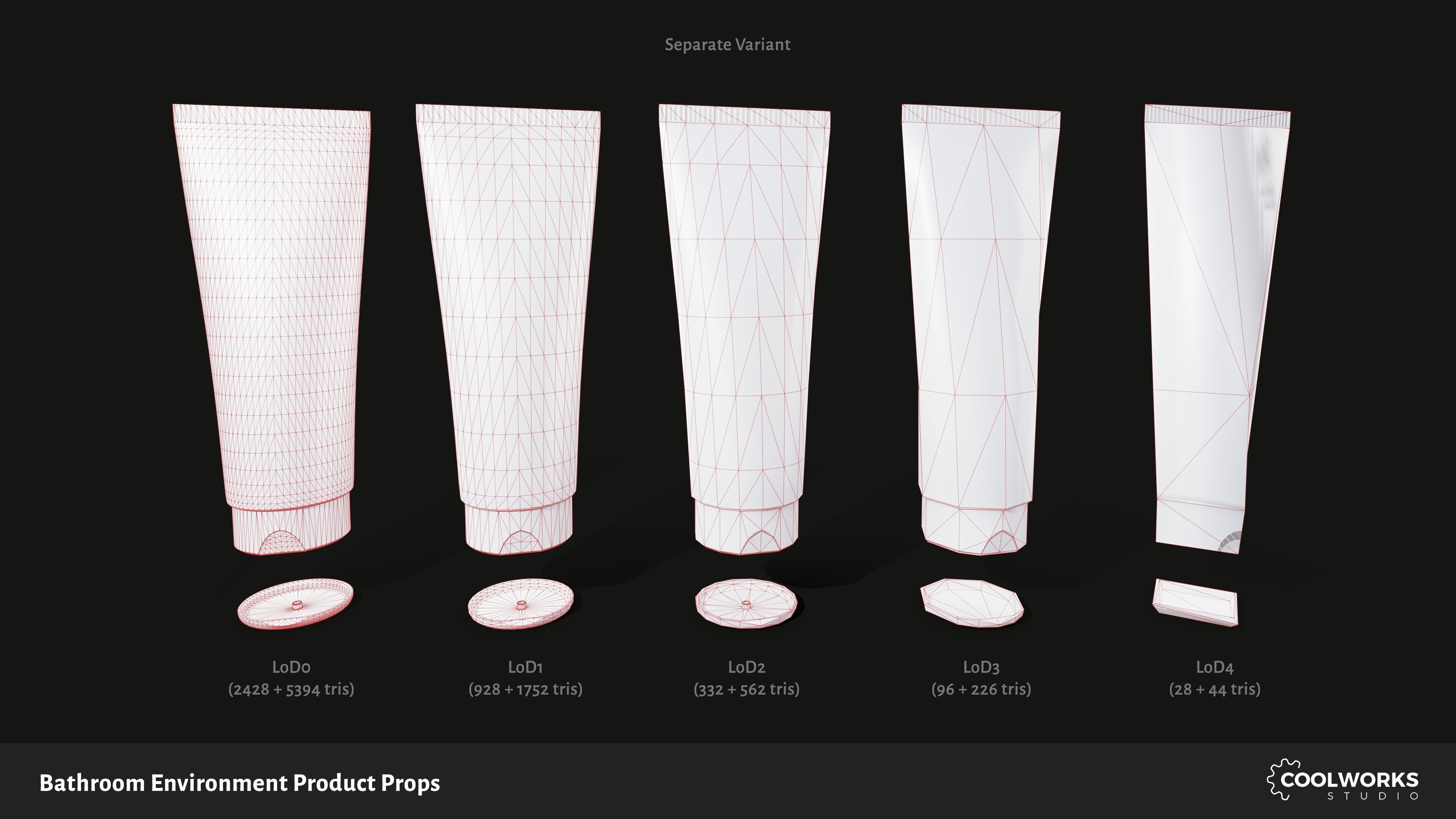 Bathroom Environment Product Props Low-poly 3D model_51