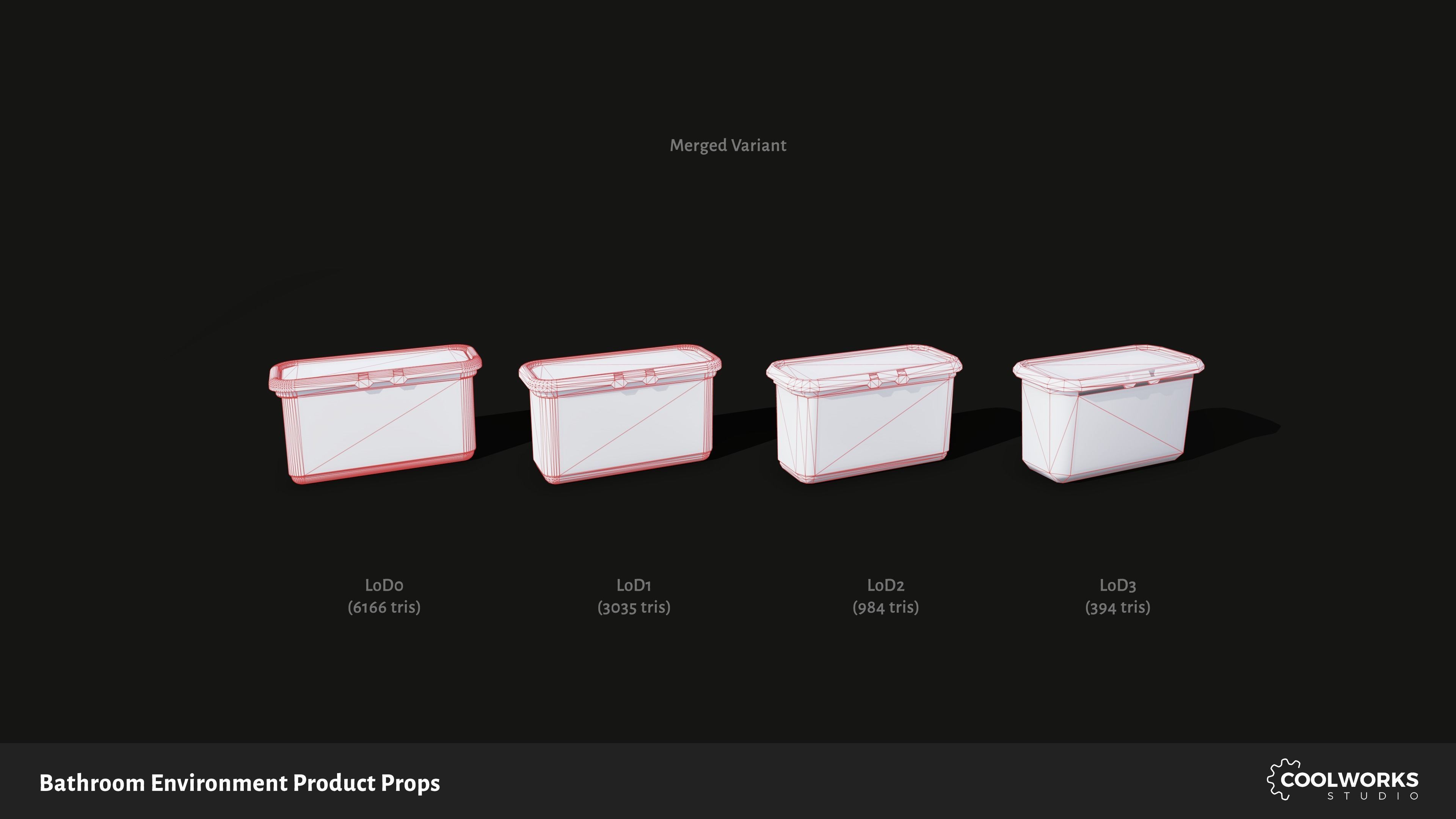 Bathroom Environment Product Props Low-poly 3D model_22