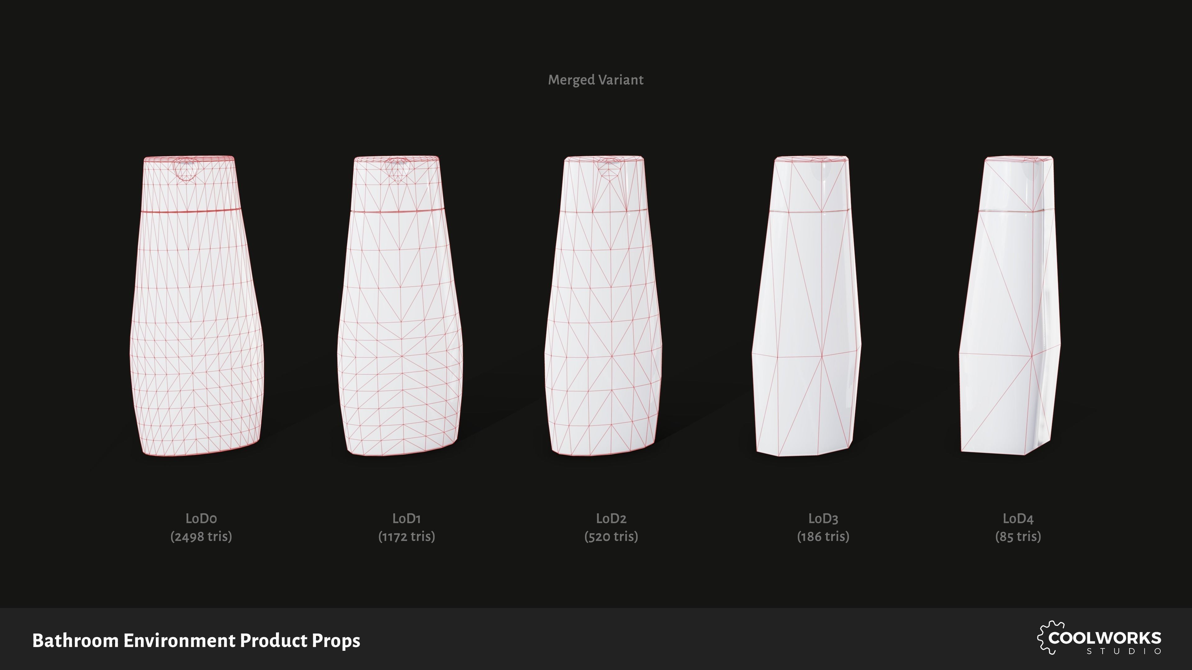 Bathroom Environment Product Props Low-poly 3D model_47