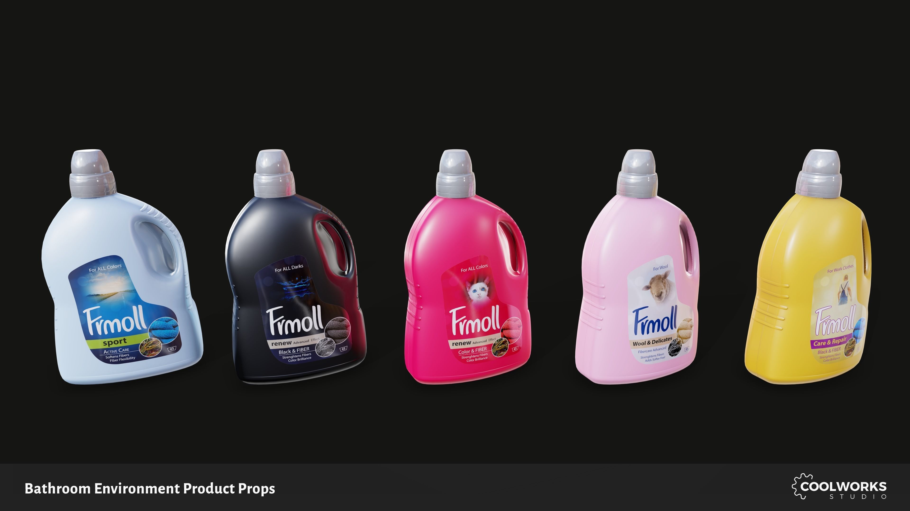 Bathroom Environment Product Props Low-poly 3D model_5