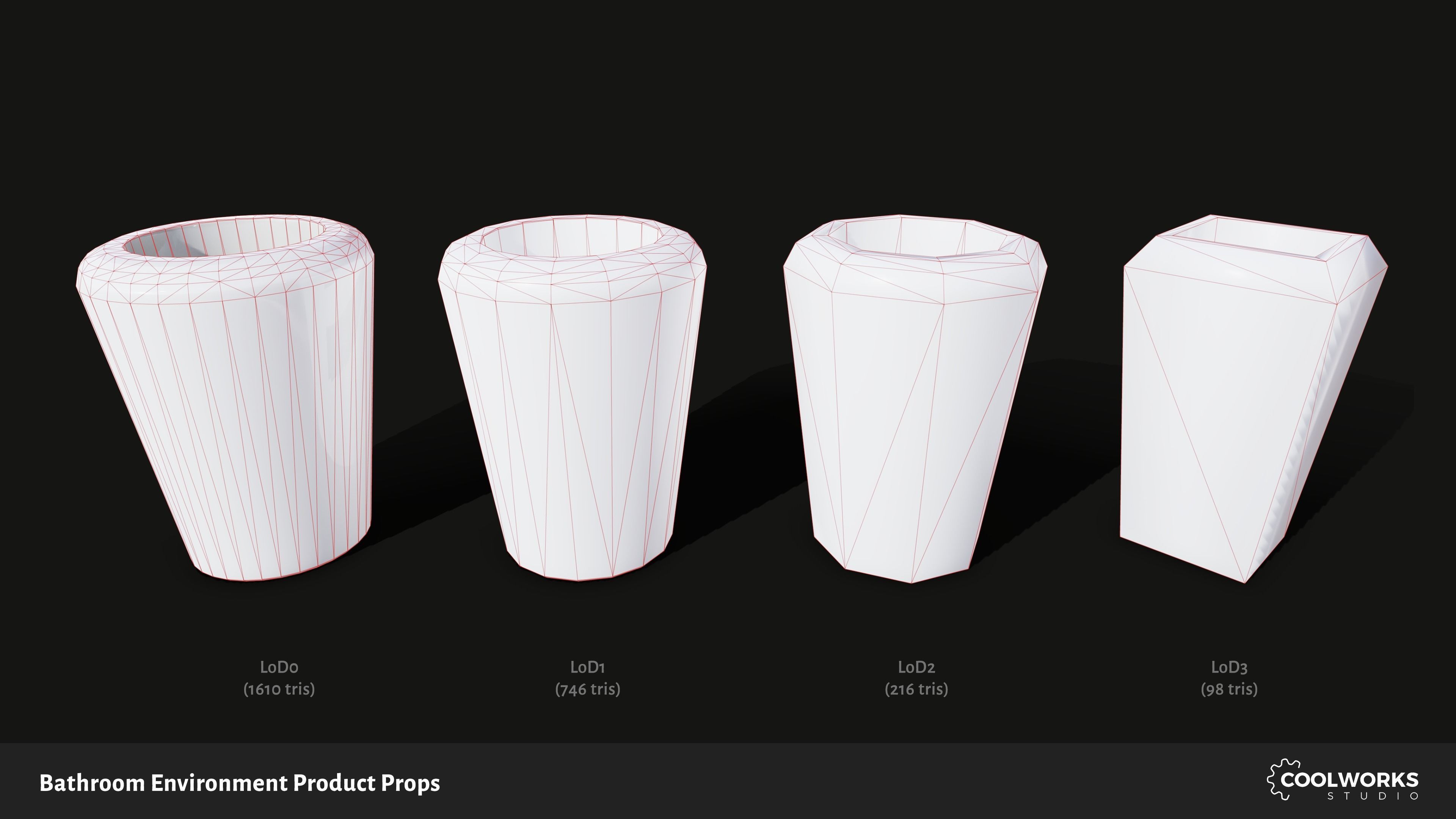 Bathroom Environment Product Props Low-poly 3D model_76