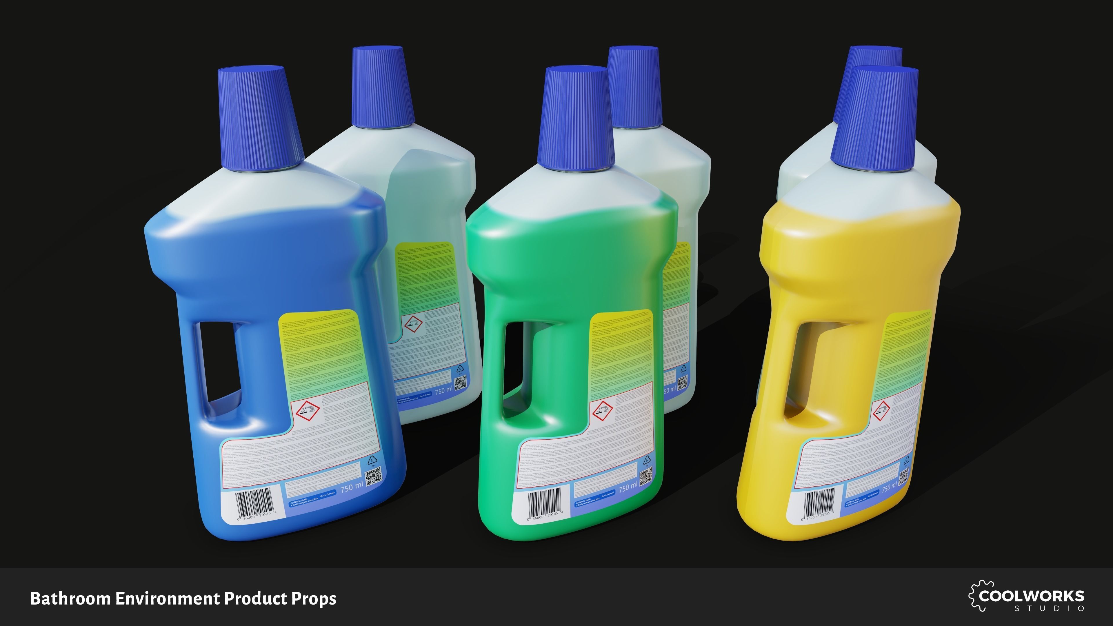 Bathroom Environment Product Props Low-poly 3D model_101