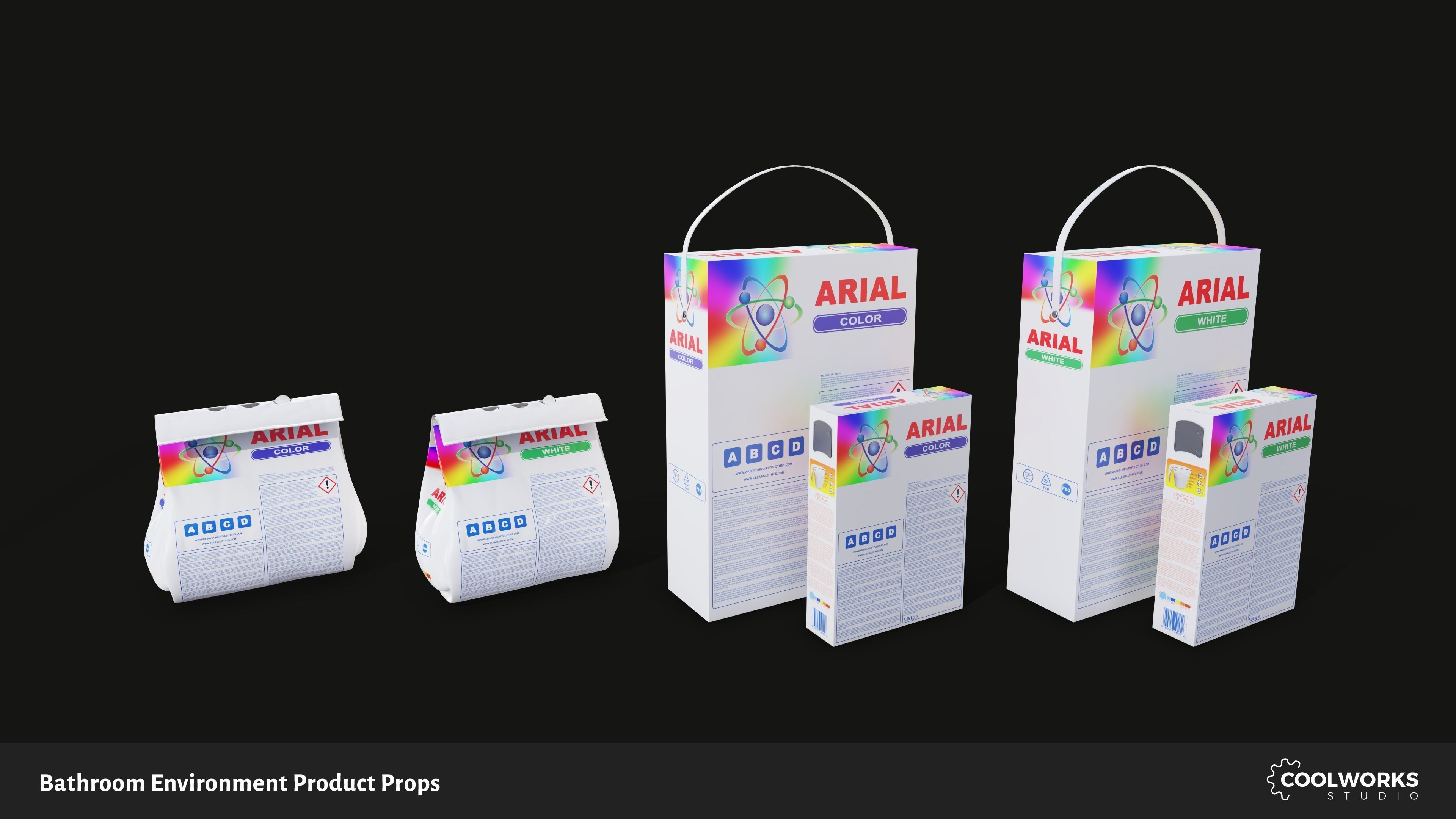 Bathroom Environment Product Props Low-poly 3D model_10