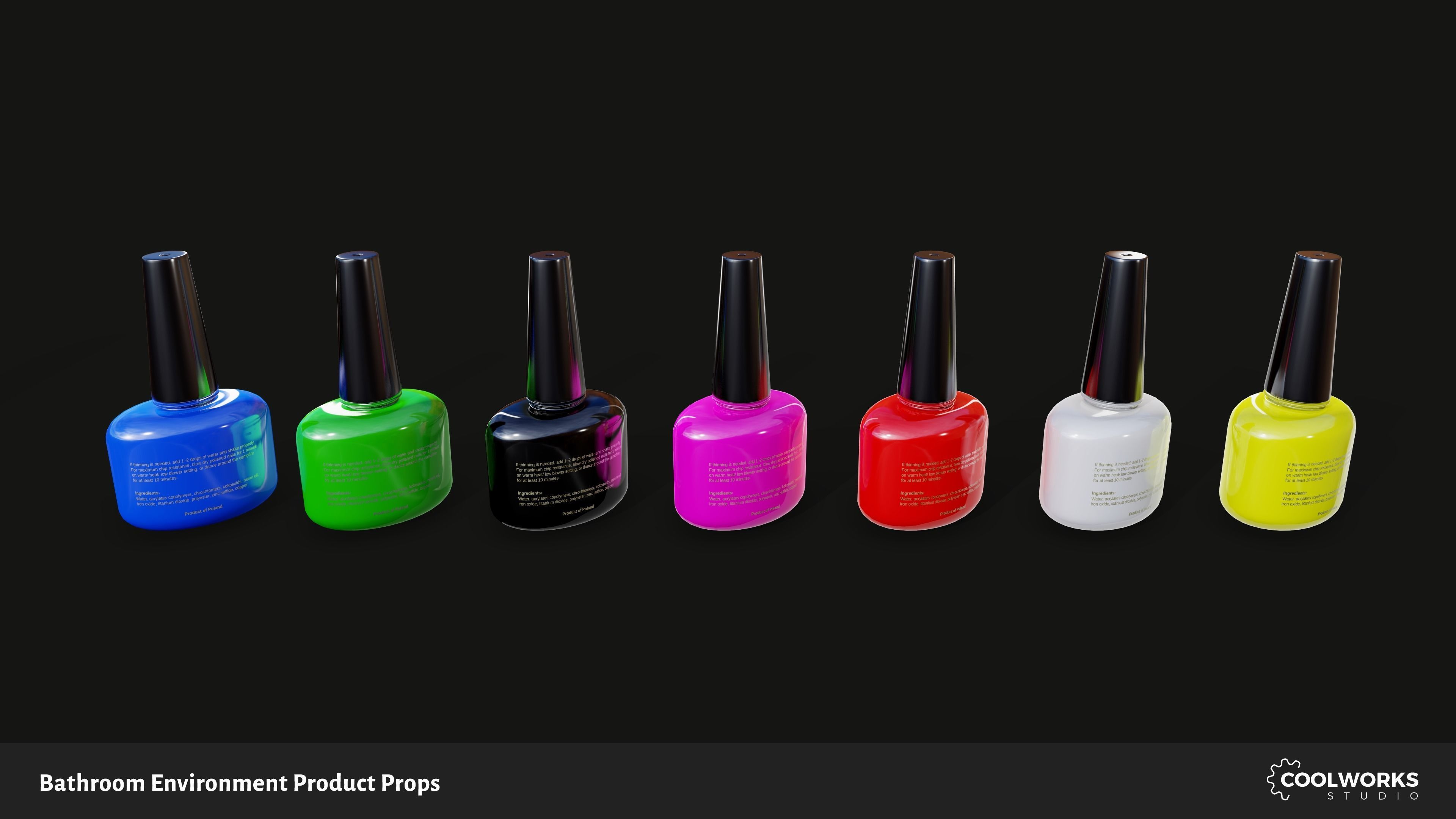 Bathroom Environment Product Props Low-poly 3D model_97