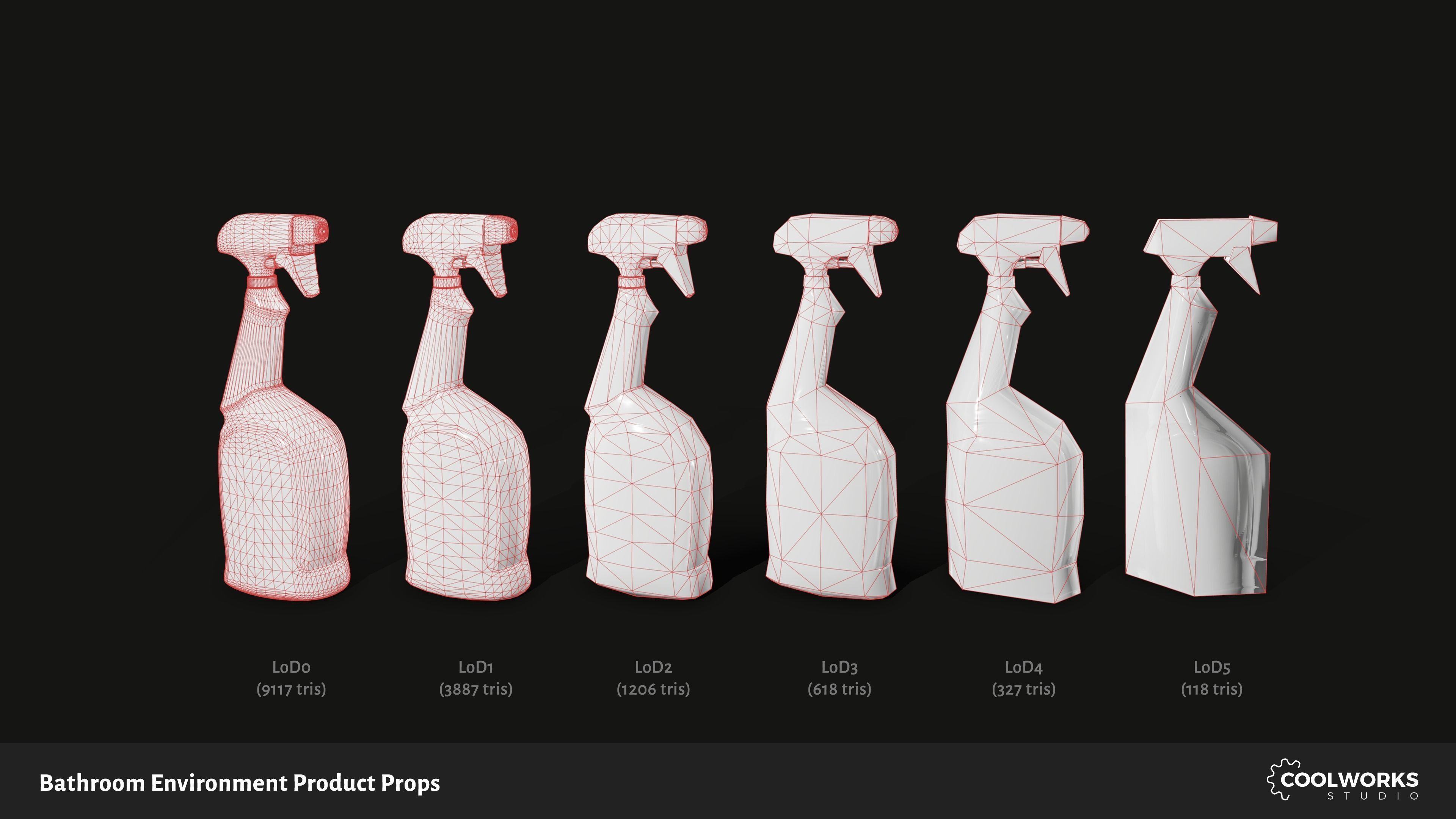 Bathroom Environment Product Props Low-poly 3D model_39