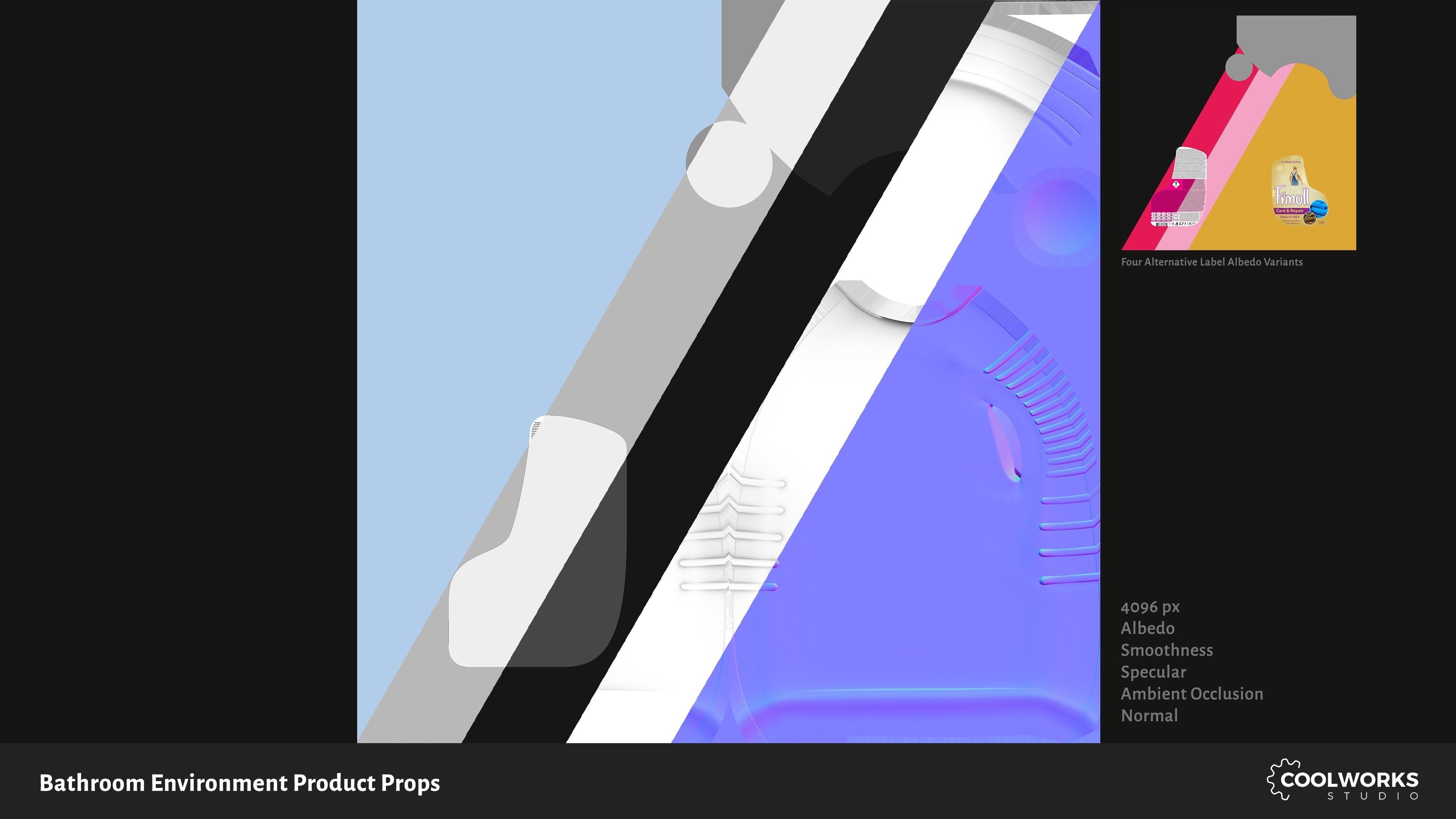 Bathroom Environment Product Props Low-poly 3D model_8