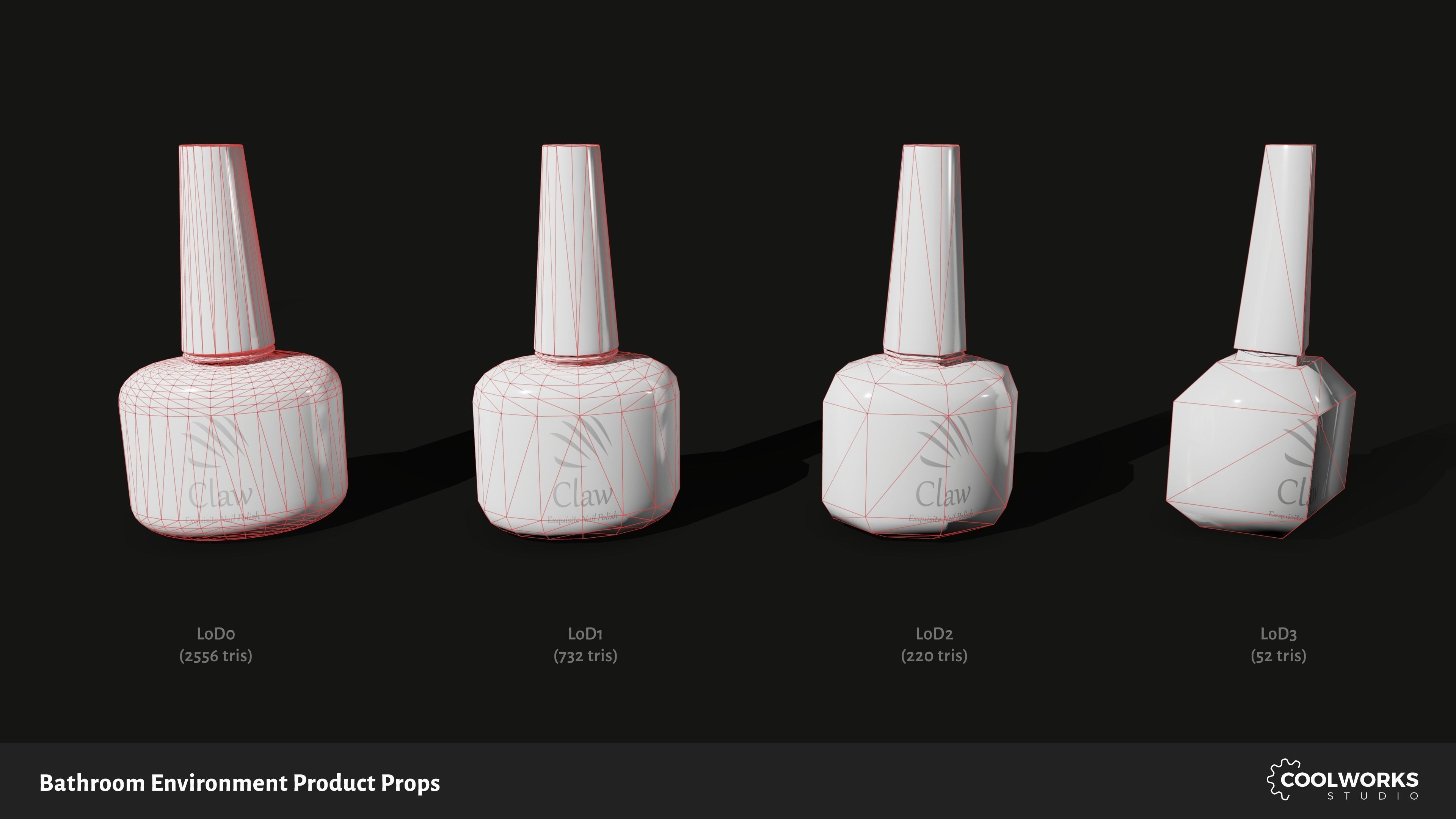 Bathroom Environment Product Props Low-poly 3D model_98