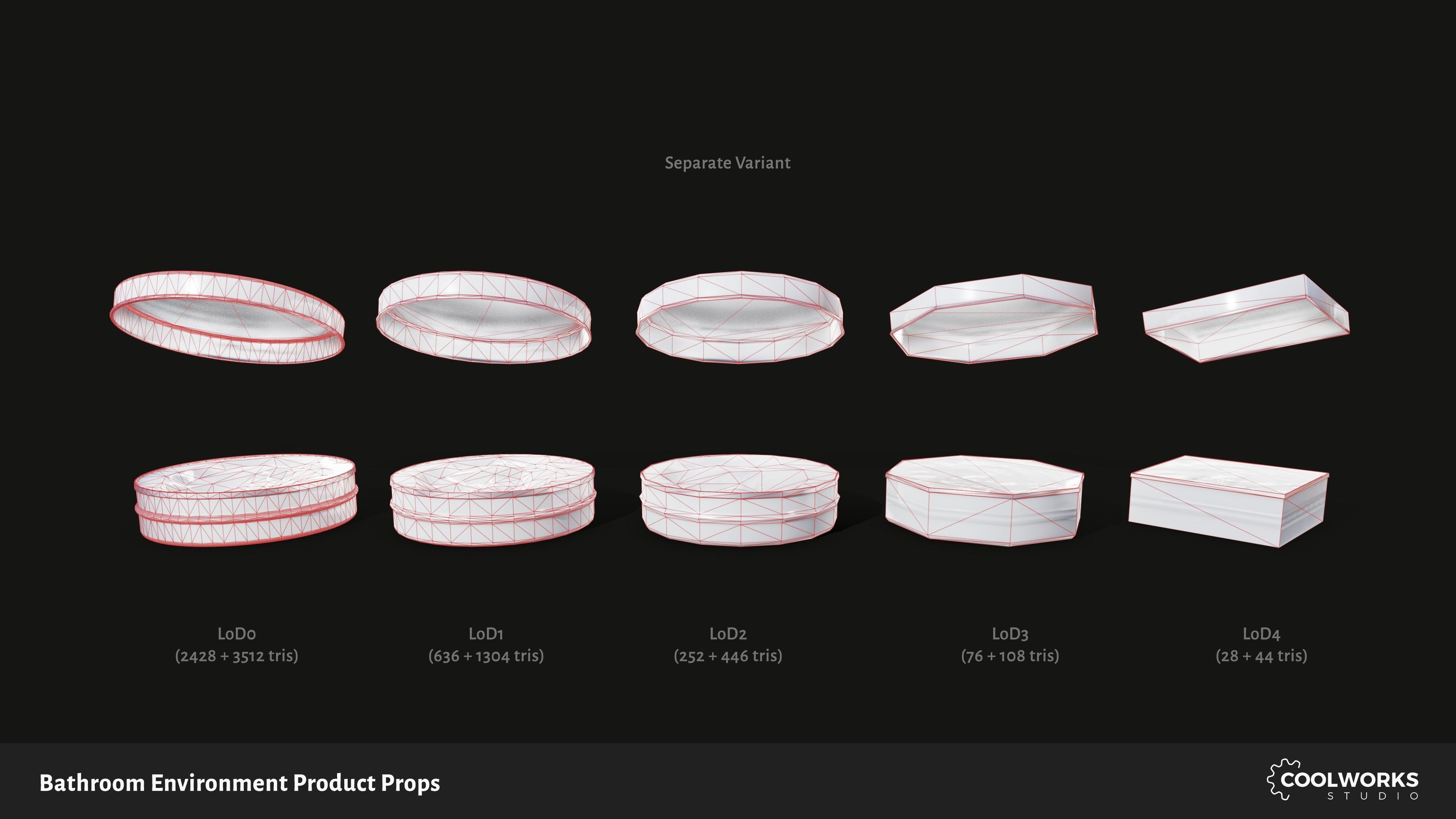 Bathroom Environment Product Props Low-poly 3D model_89