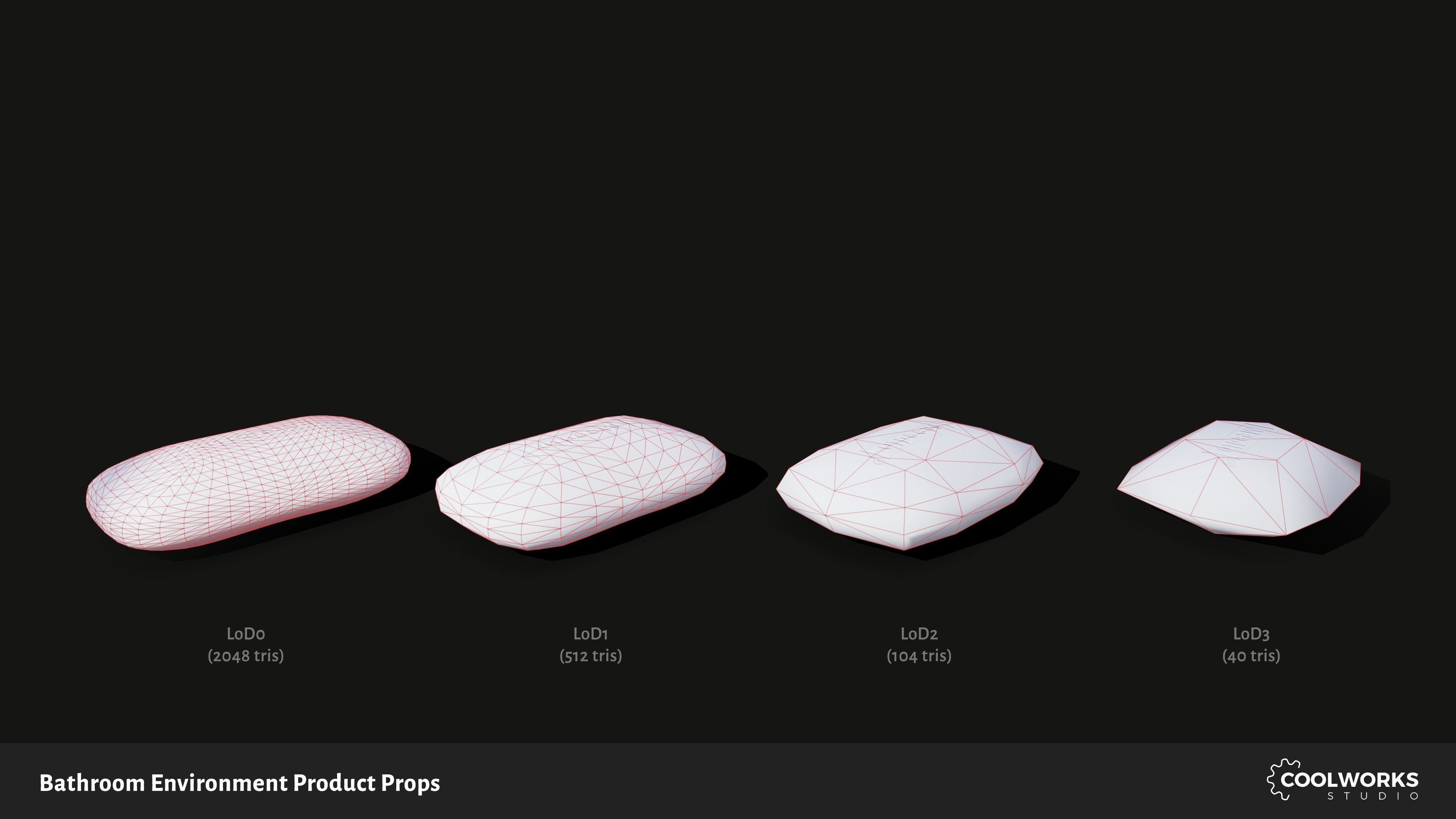 Bathroom Environment Product Props Low-poly 3D model_30