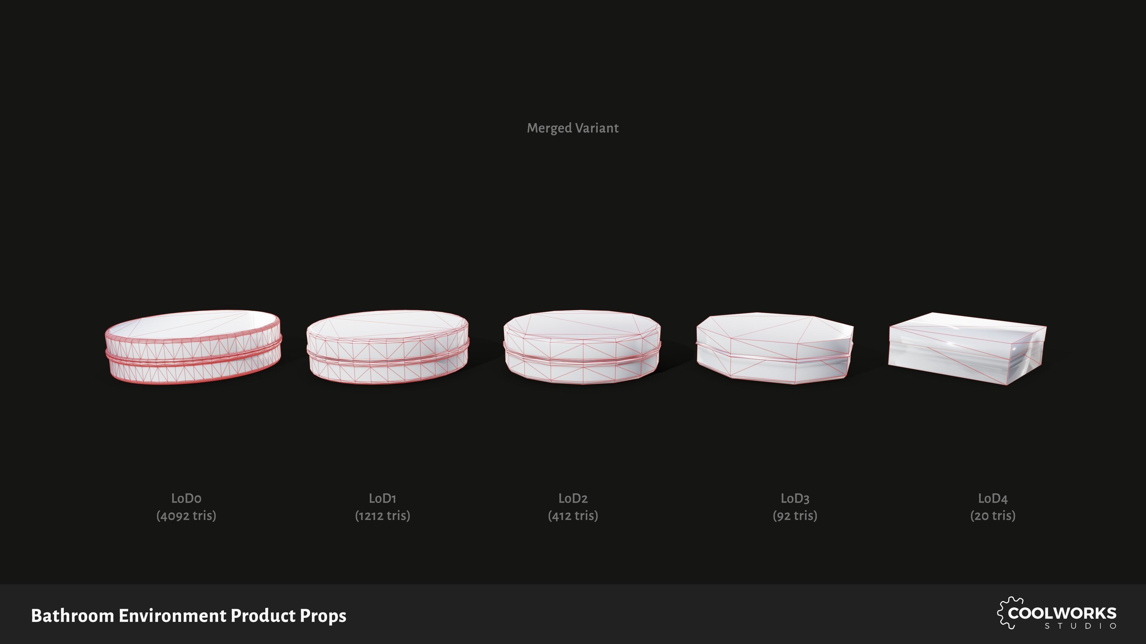 Bathroom Environment Product Props Low-poly 3D model_90