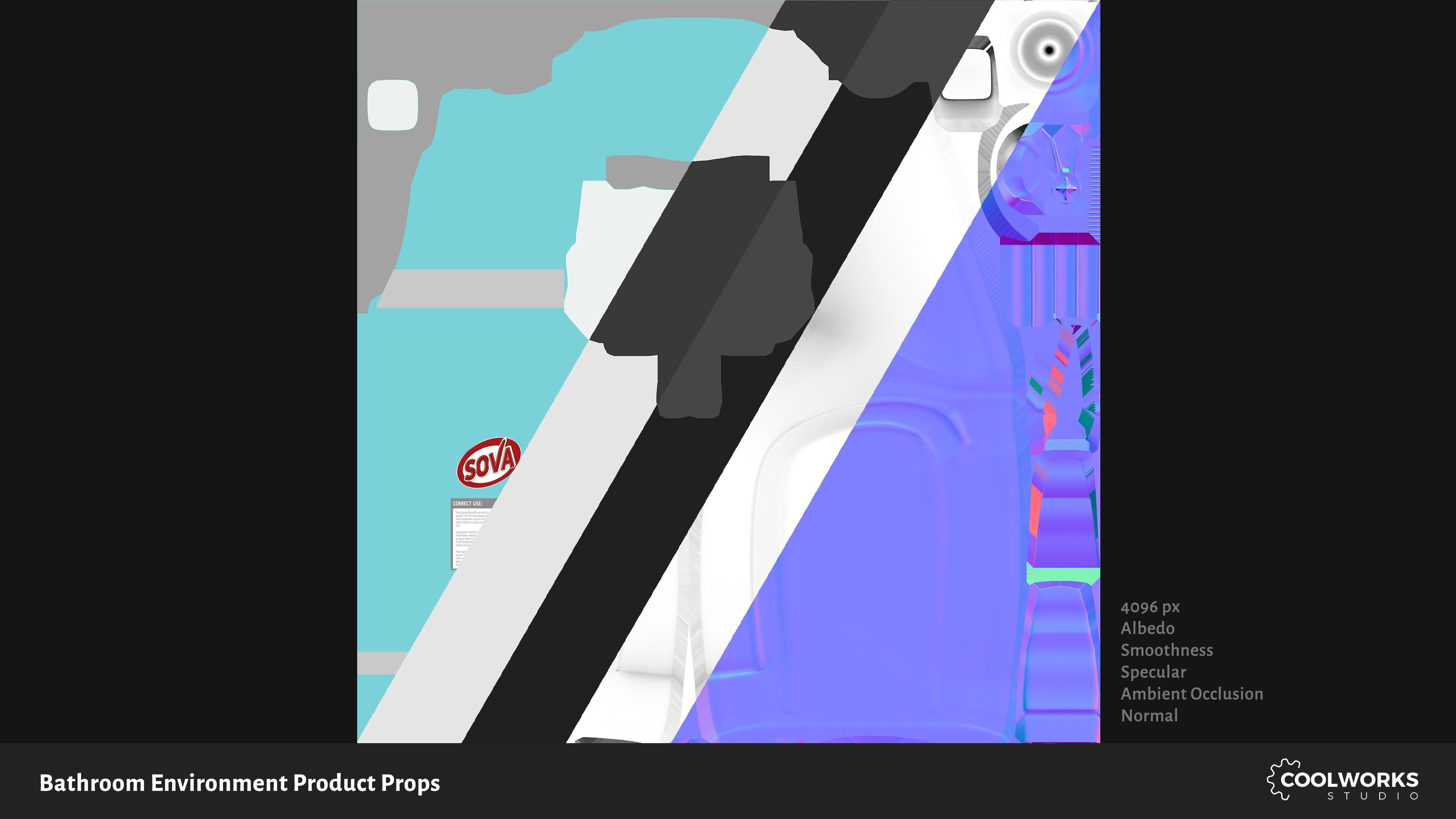 Bathroom Environment Product Props Low-poly 3D model_40