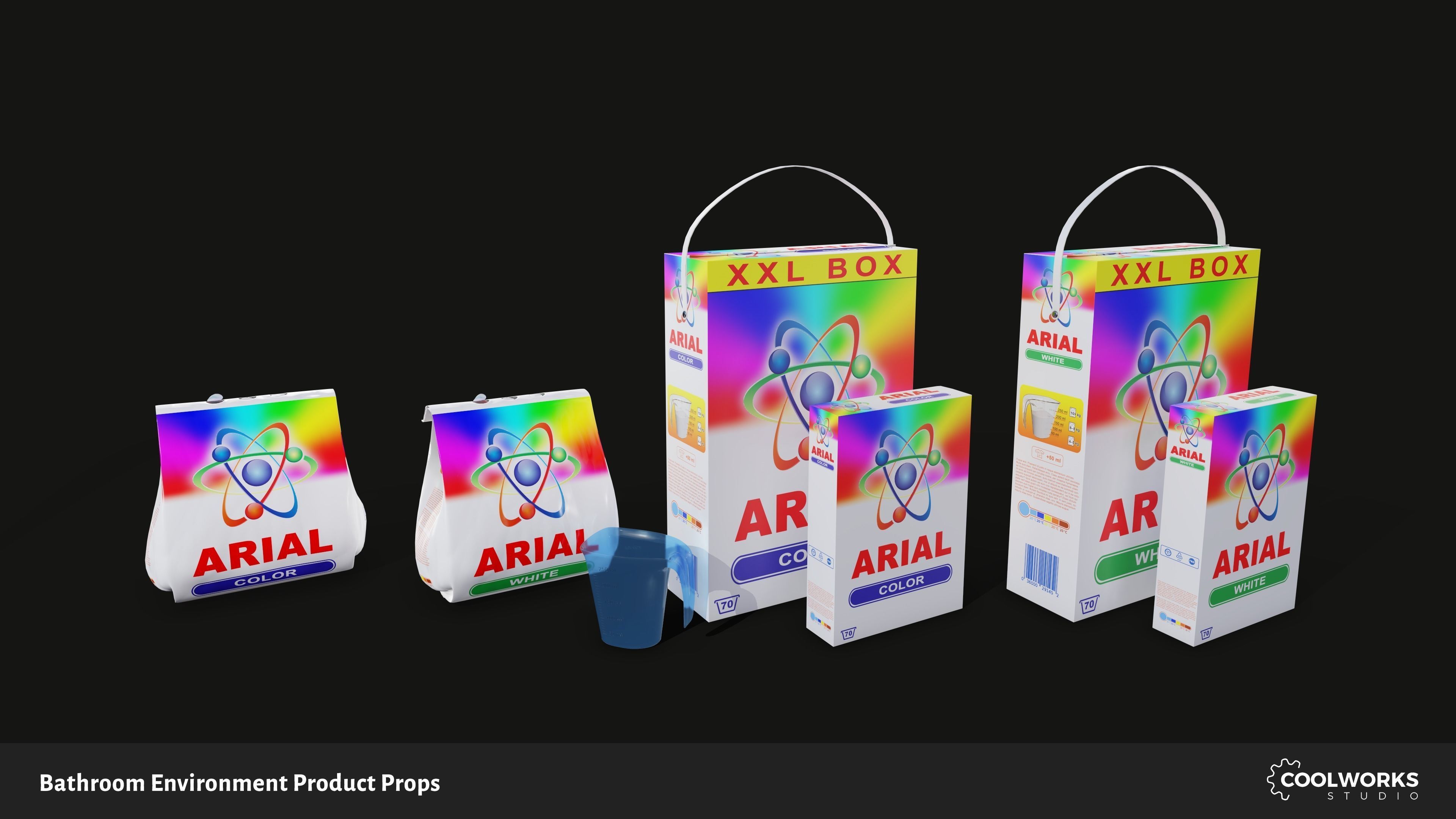 Bathroom Environment Product Props Low-poly 3D model_9