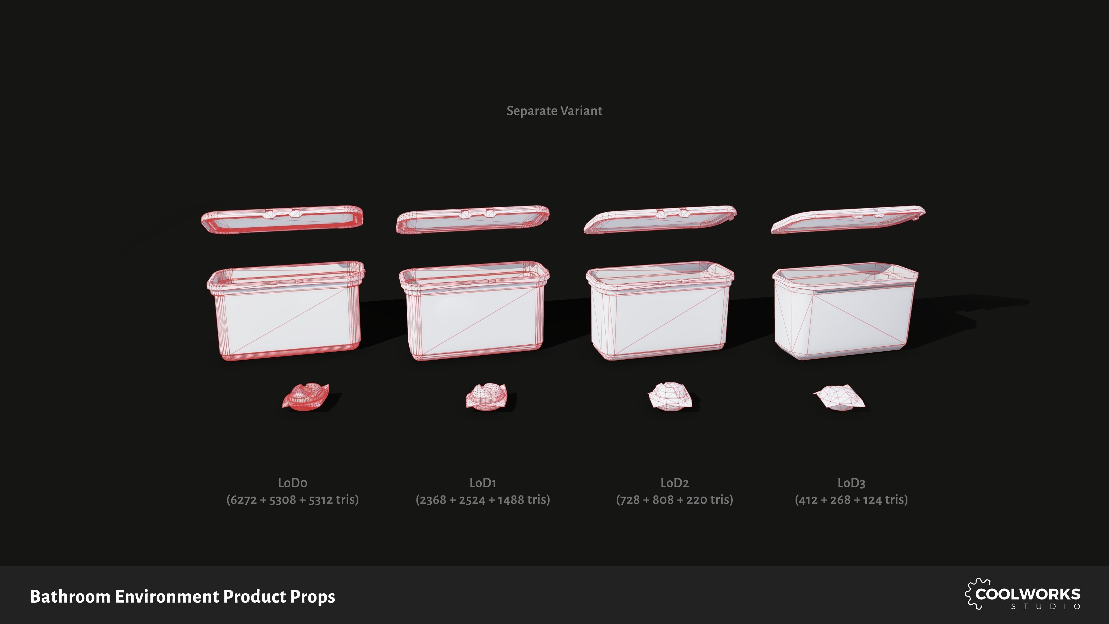 Bathroom Environment Product Props Low-poly 3D model_20