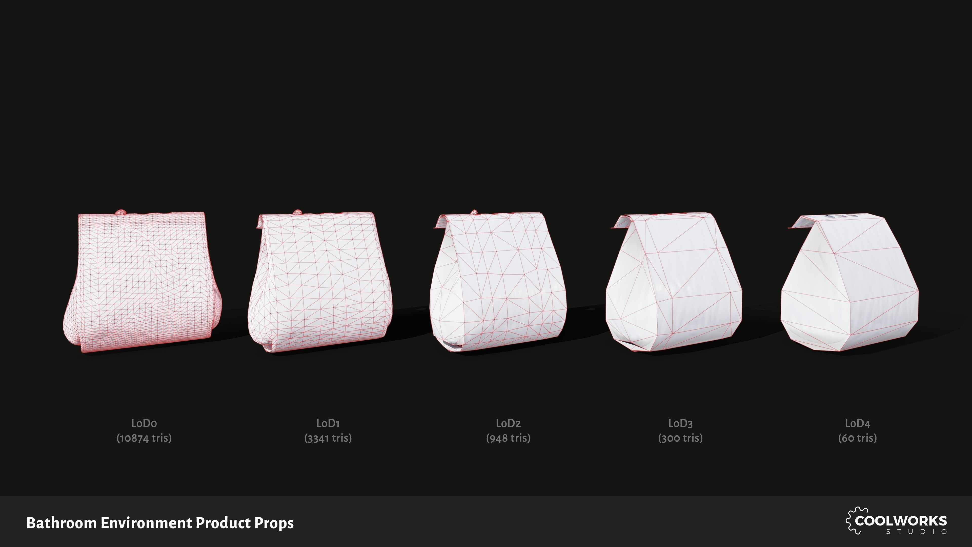 Bathroom Environment Product Props Low-poly 3D model_11