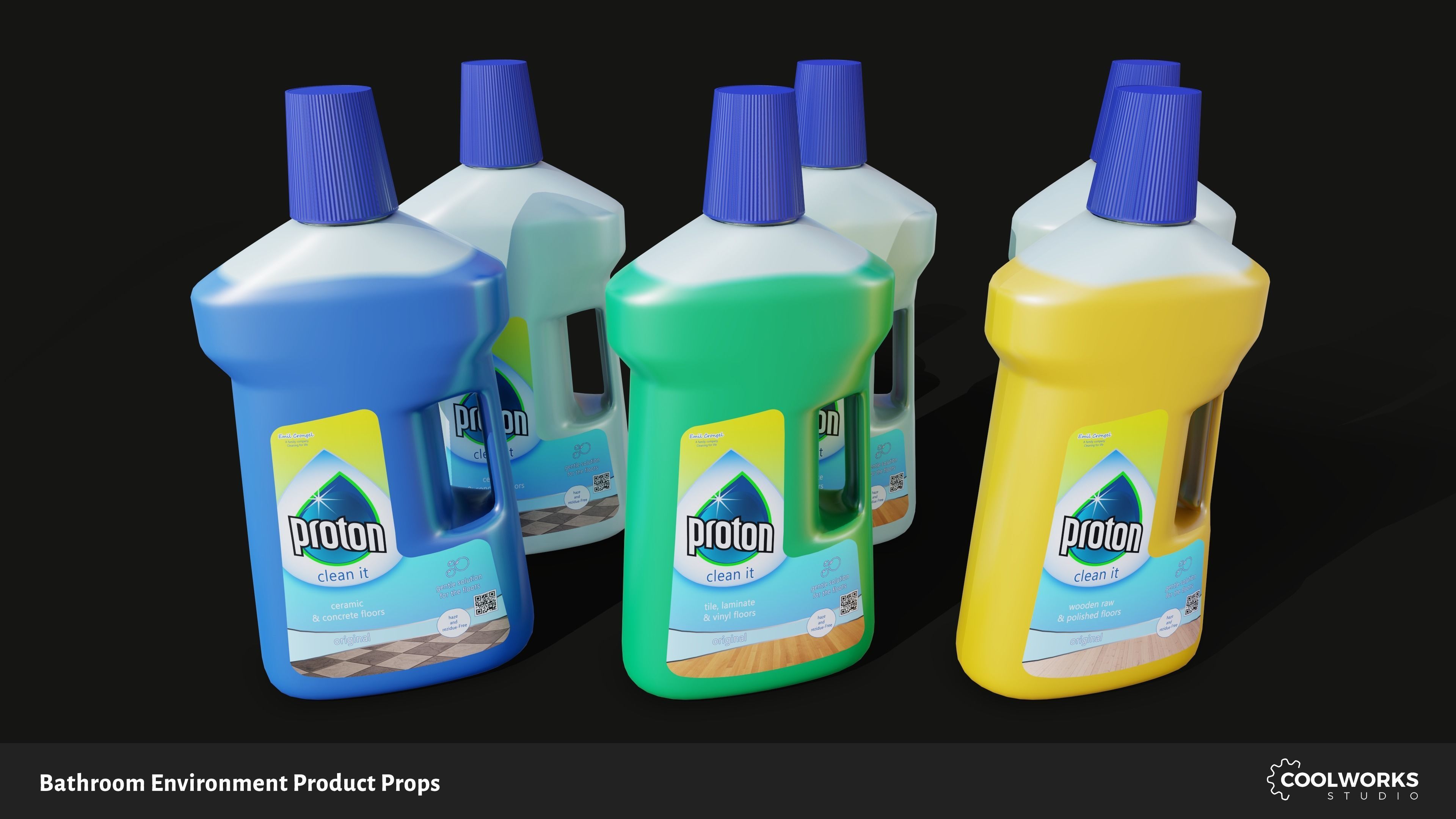 Bathroom Environment Product Props Low-poly 3D model_100