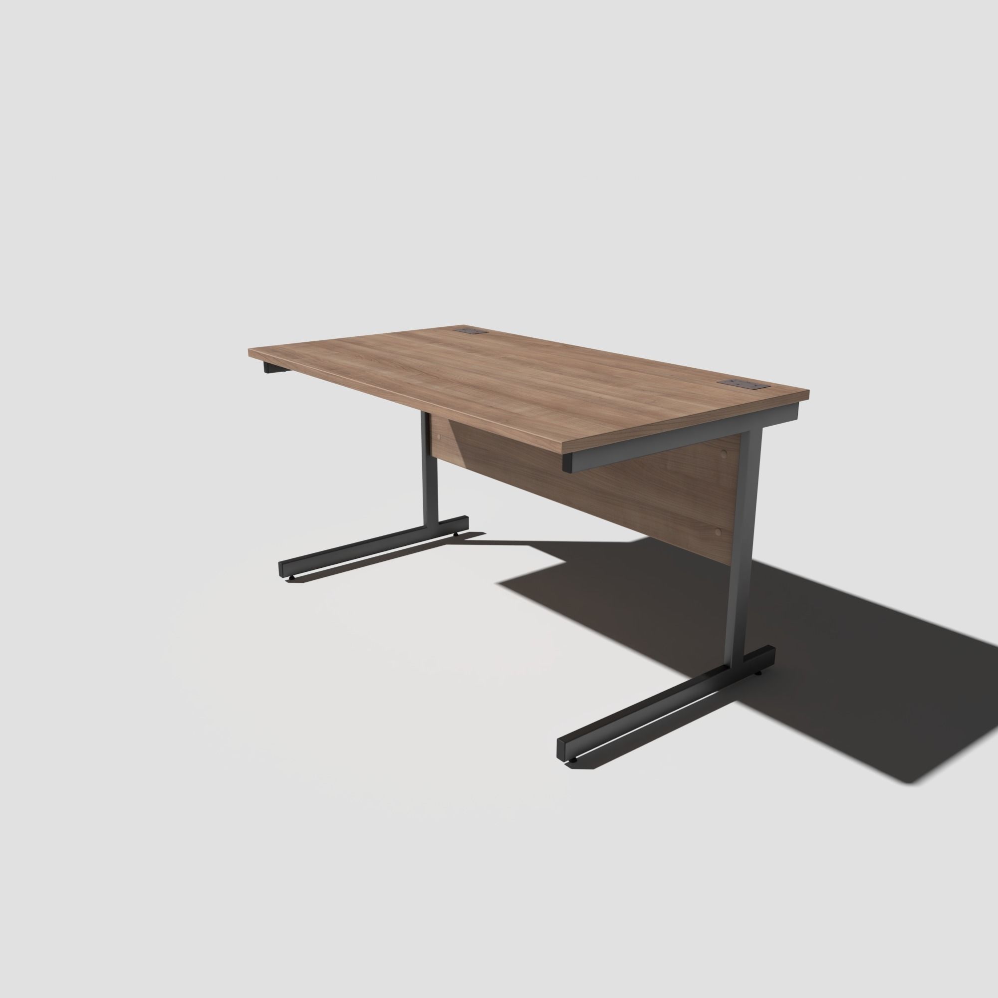 Office Desk Low-poly 3D model_2