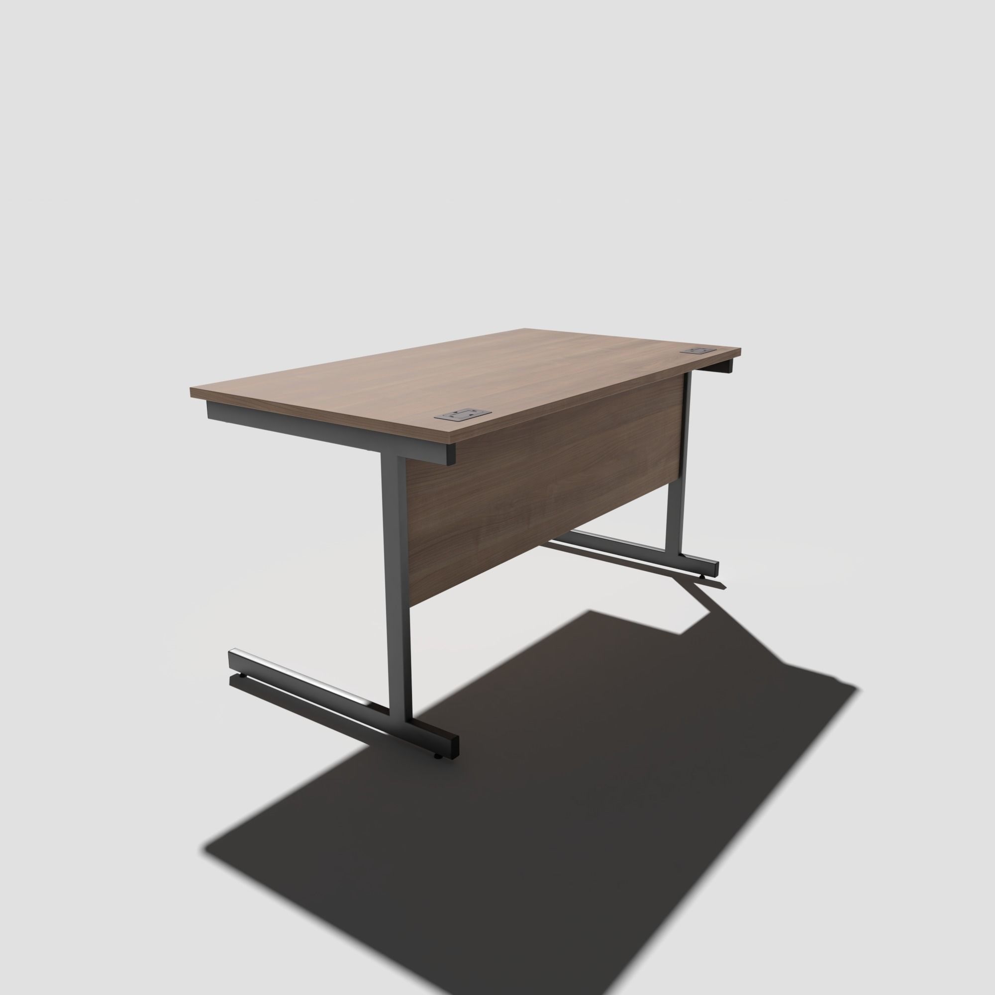 Office Desk Low-poly 3D model_4
