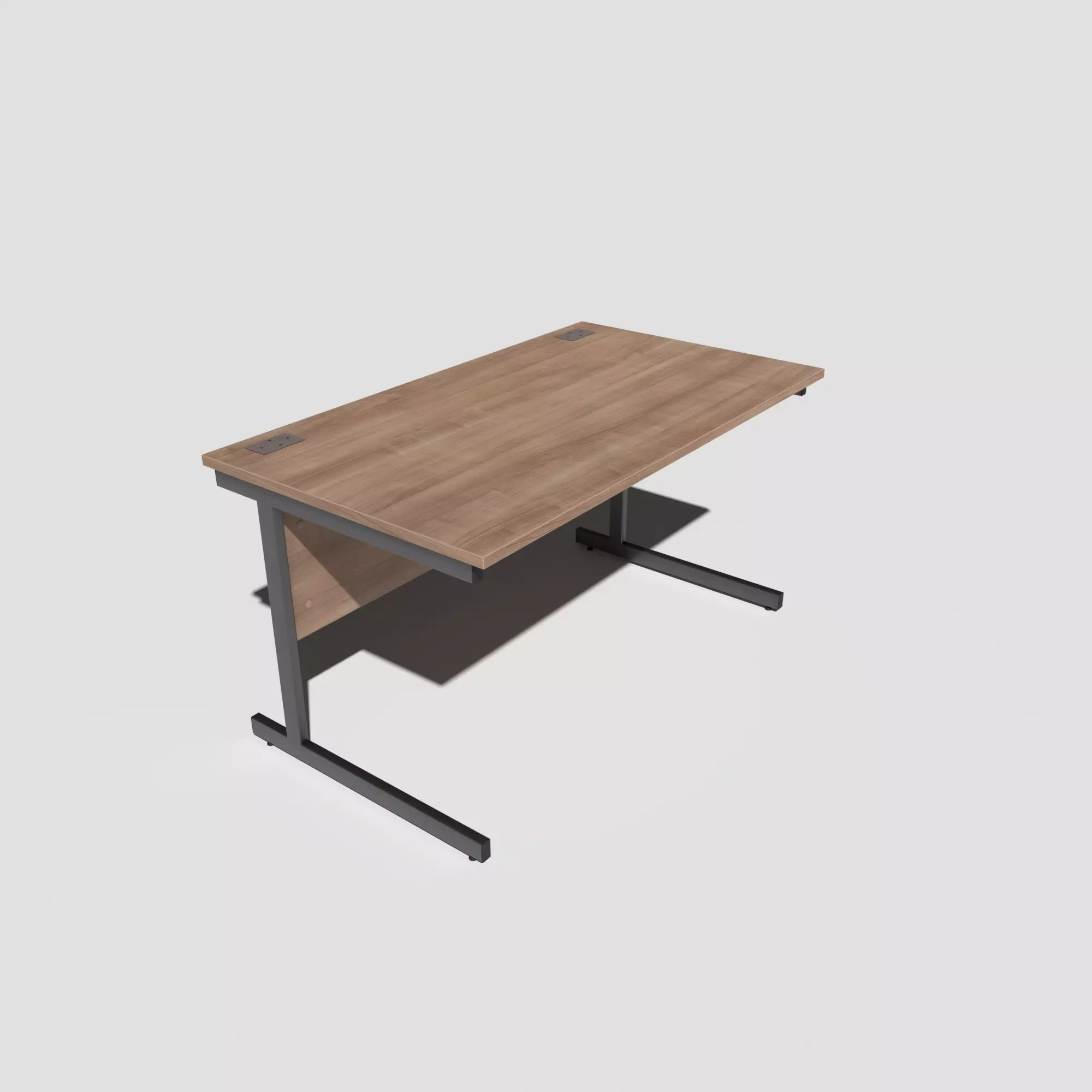Office Desk Low-poly 3D model_0