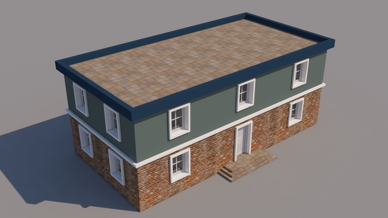 House for Video Games 3D model_1