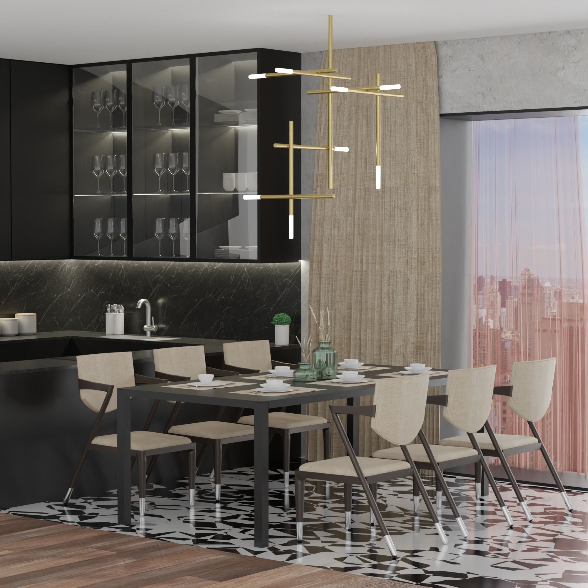 Low-poly modern interior  Low-poly 3D model_19