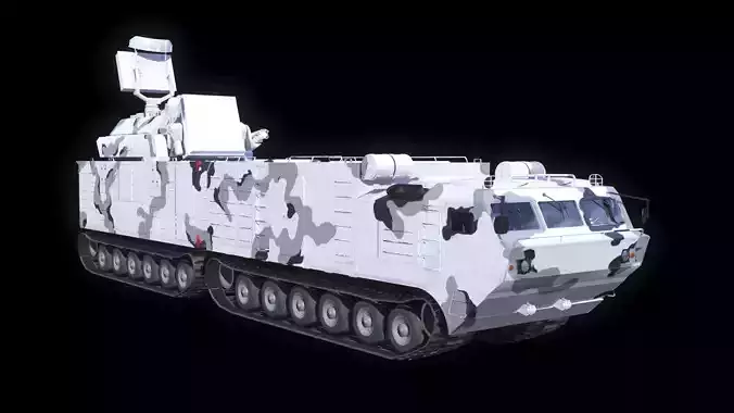 SA-15 Tor-M2DT Low-poly 3D model