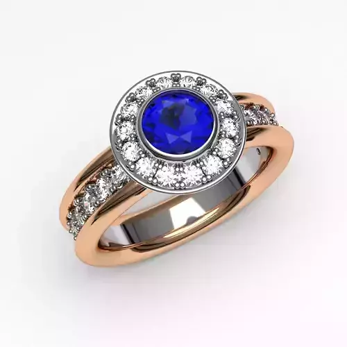 New diamond love engagement ring round stone