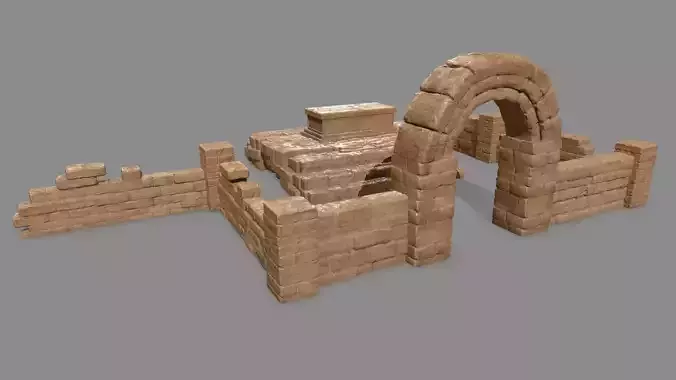 3D model Stone Set arch VR / AR / low-poly | CGTrader