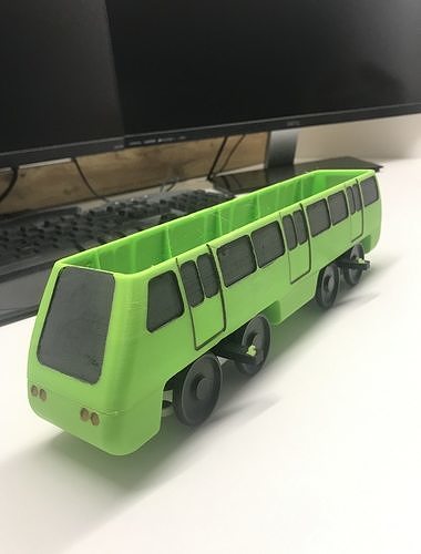 Trolley-bus Underground Train  3D print model