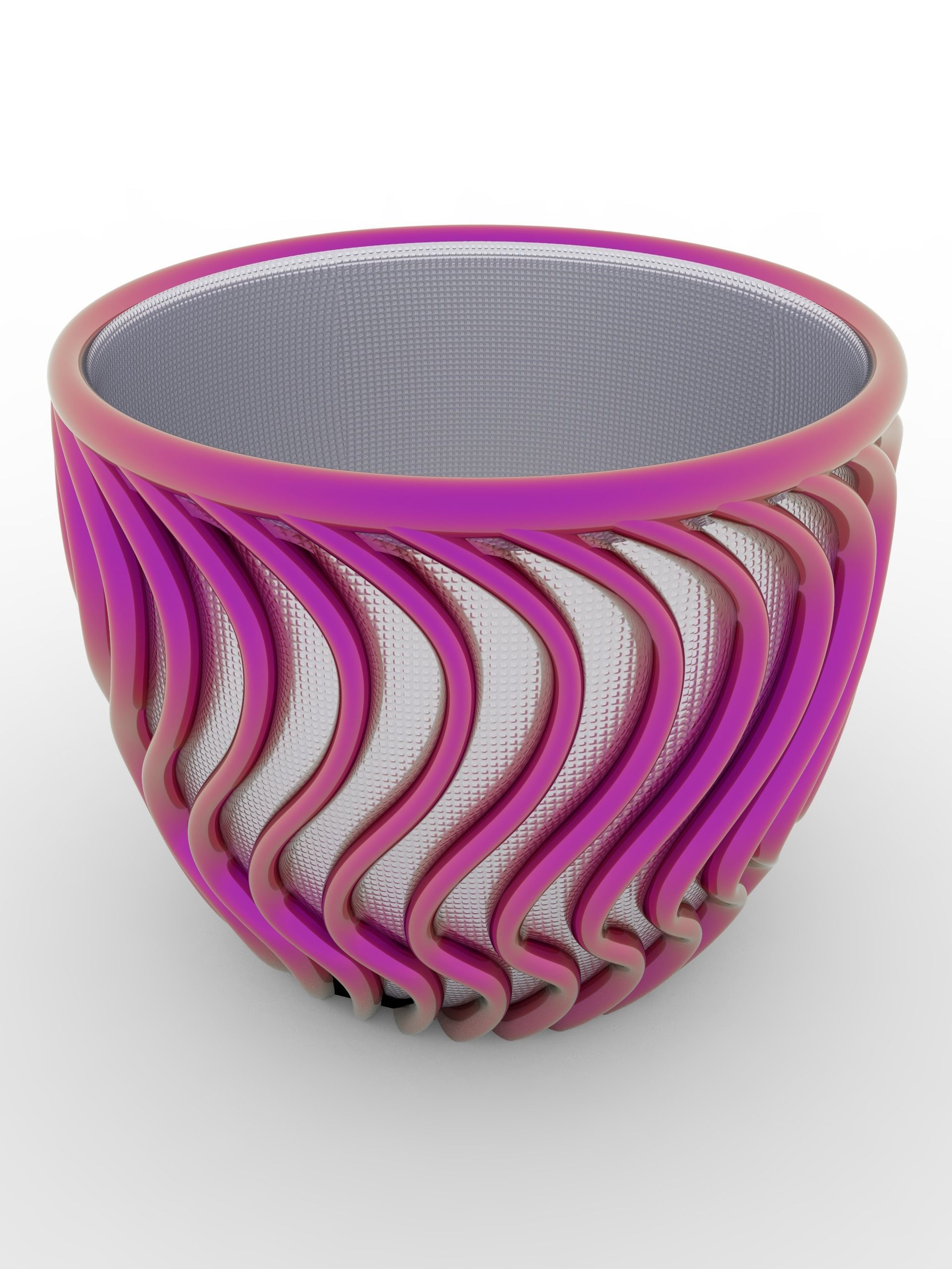 Flower pot 3D print model_1